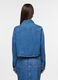 Giacca corta in denim di puro cotone donna_1