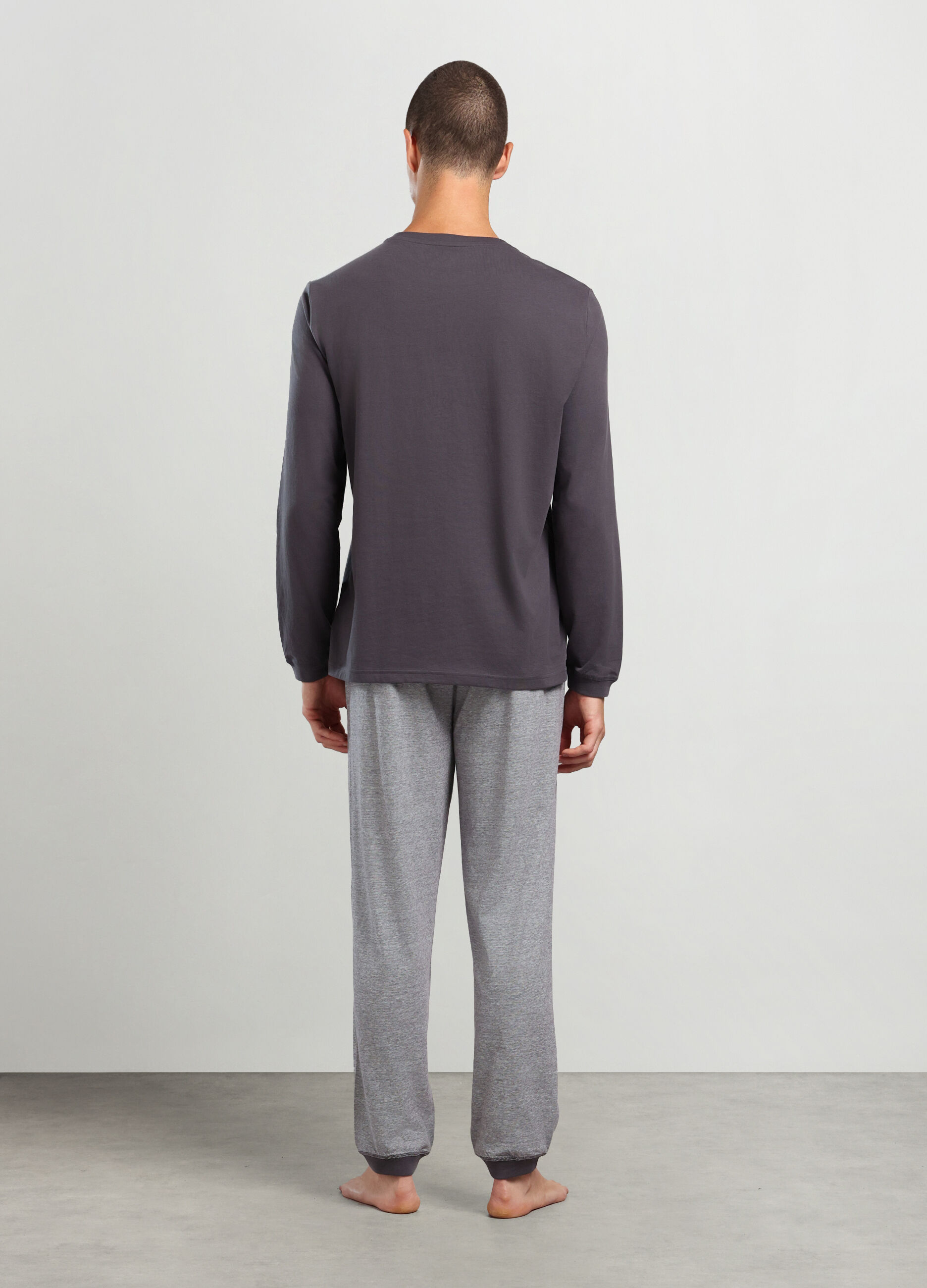 Maglietta a maniche lunghe in puro cotone uomo_1