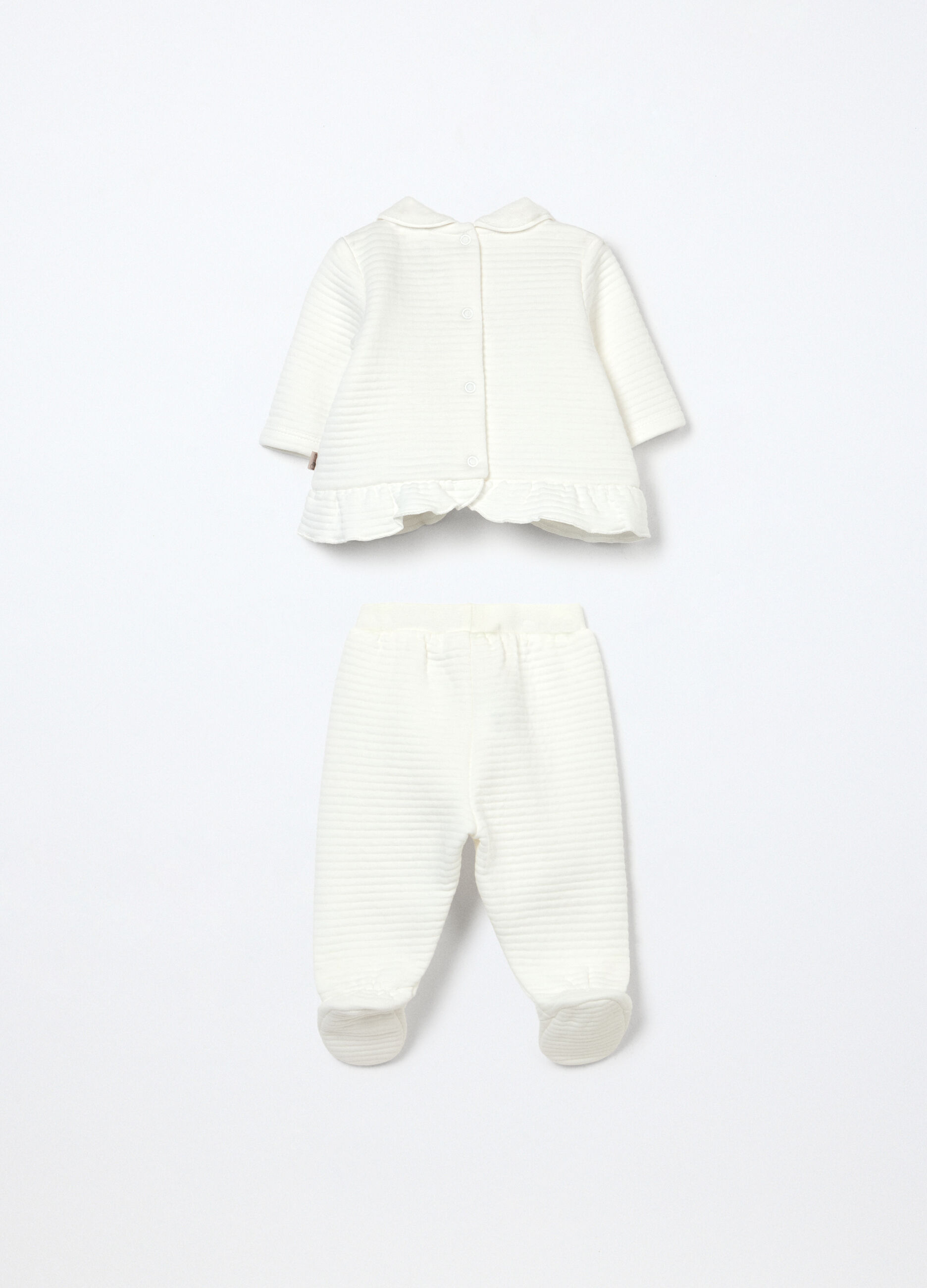 Set in matelassé misto cotone neonata_1