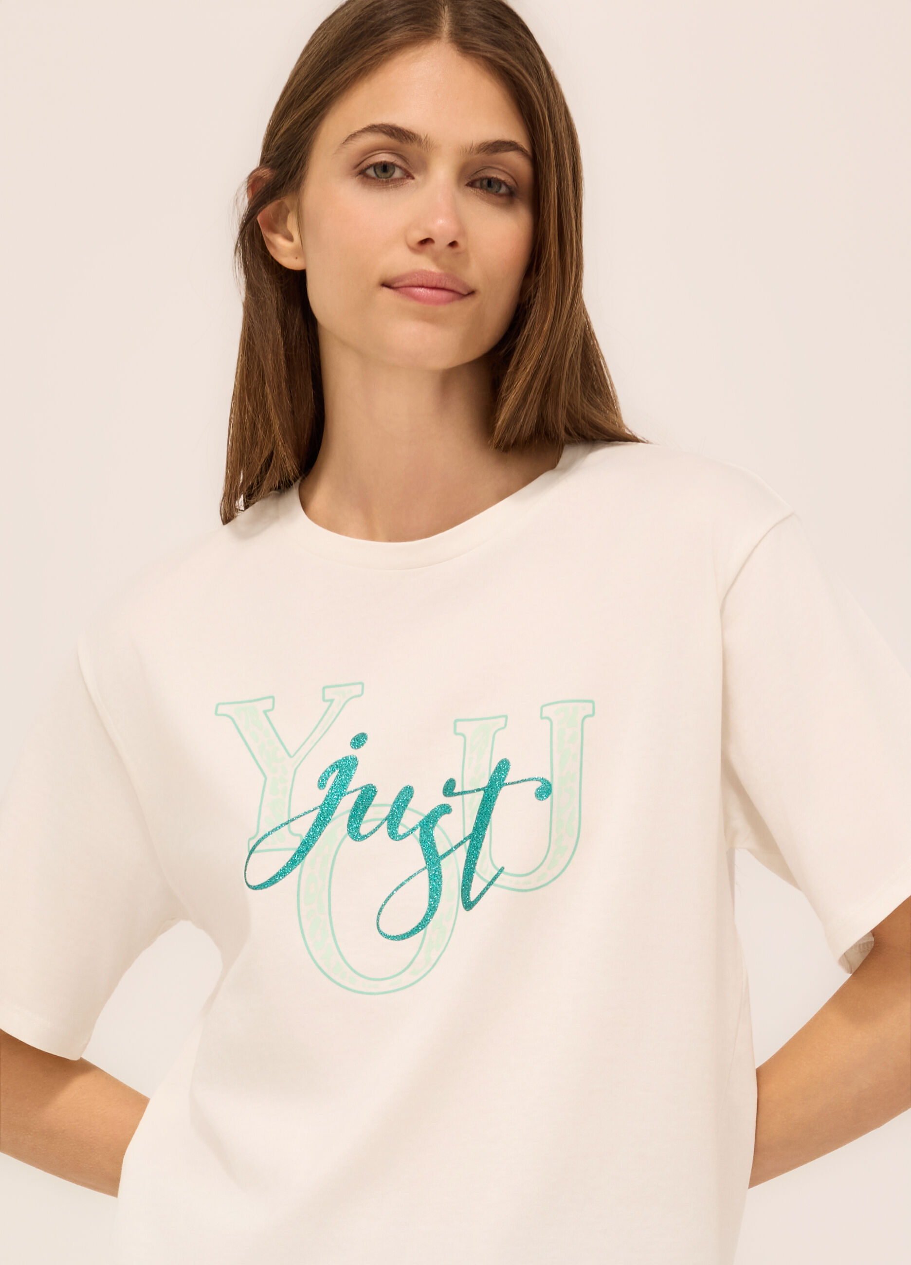 T-shirt in jersey di puro cotone donna_2