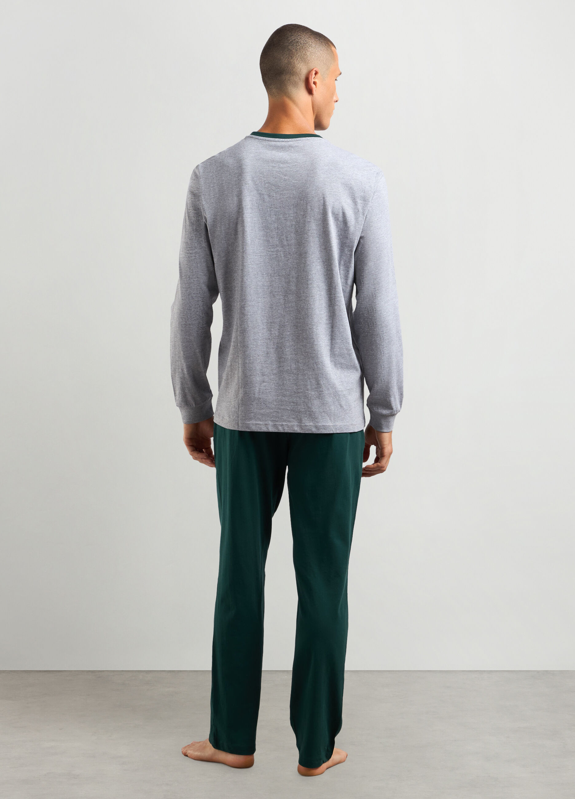 Set pigiama lungo in misto cotone uomo_1