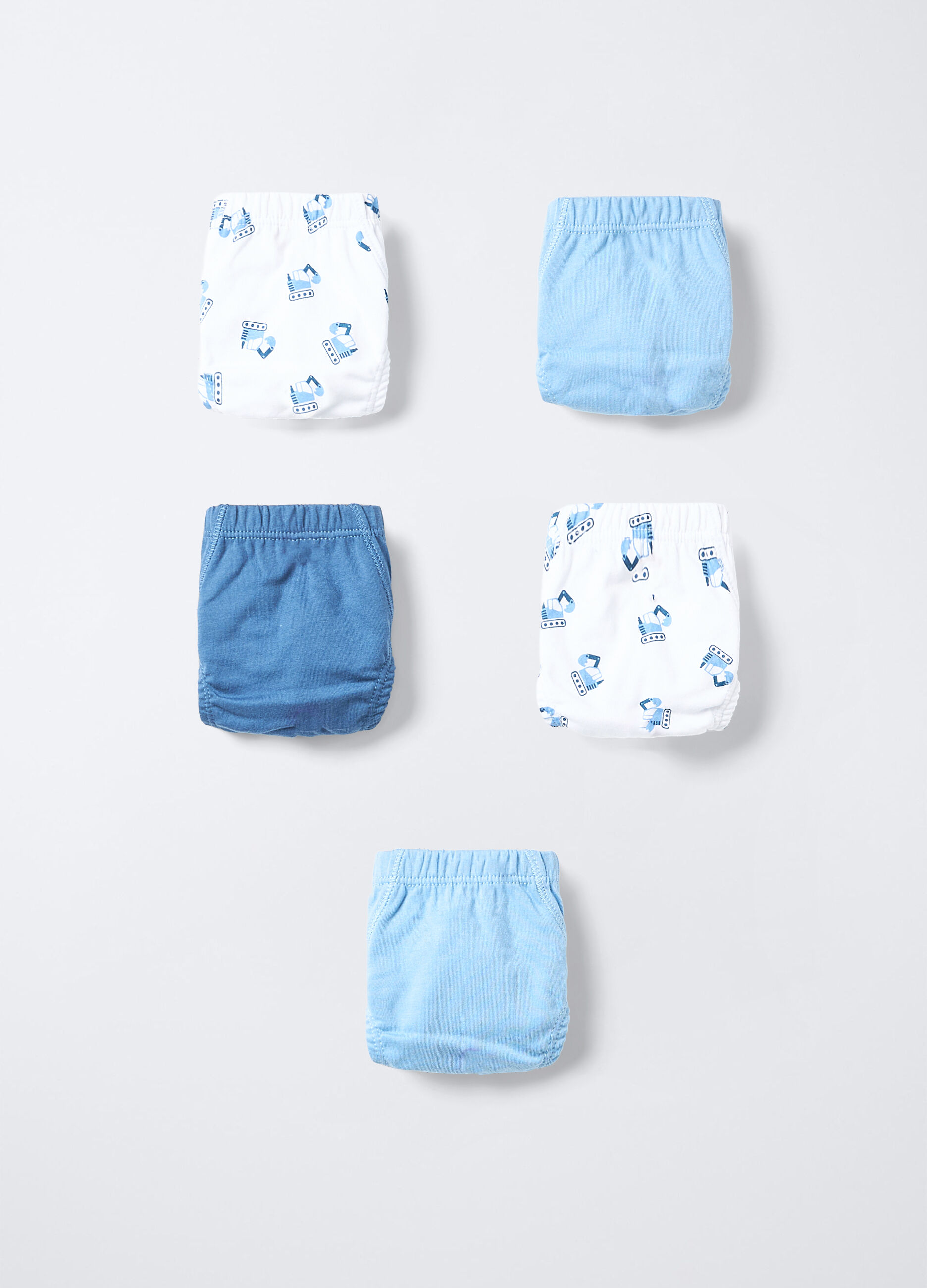 Pack 5 slip in jersey di puro cotone bambino_0