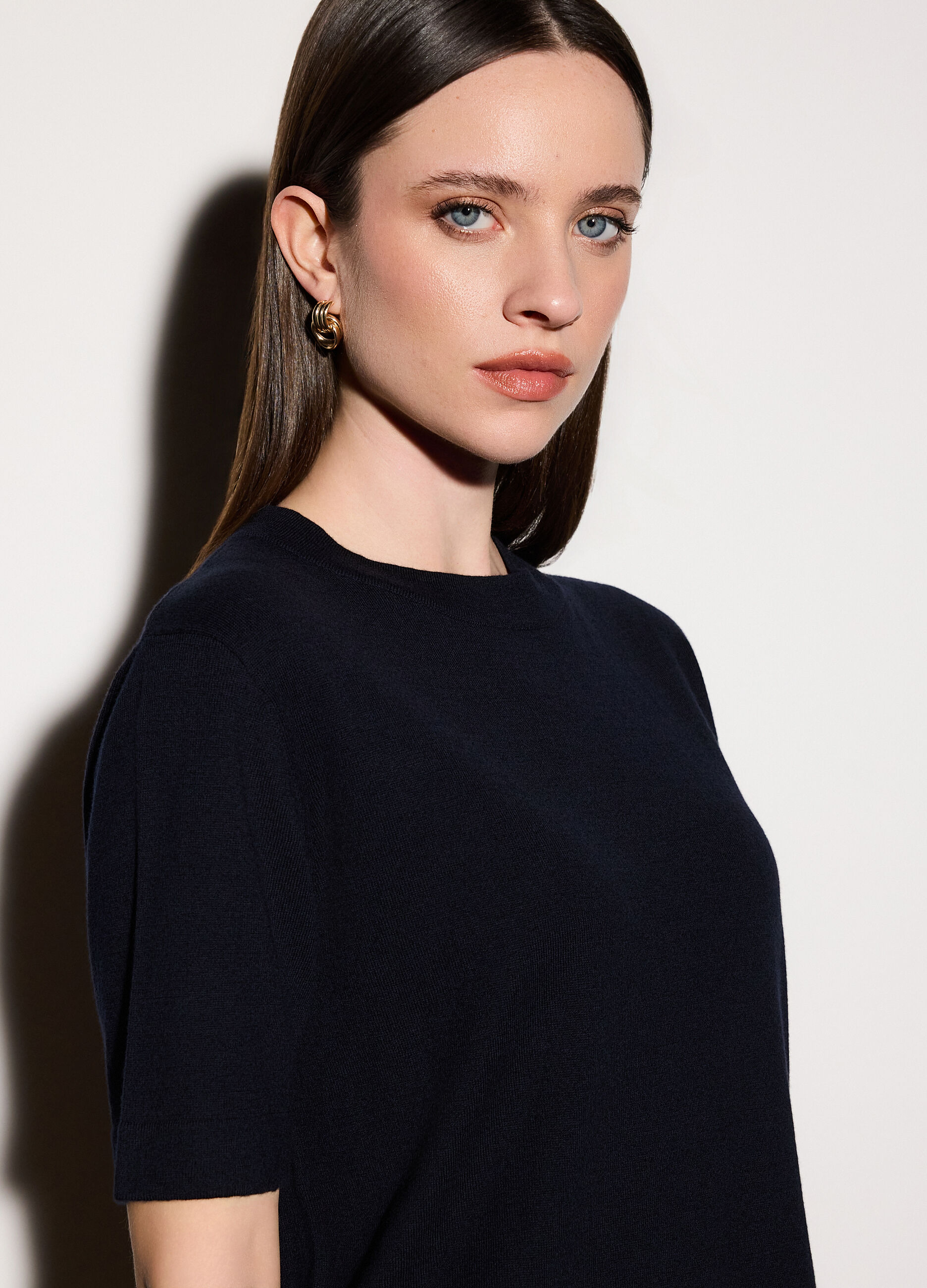 Maglia girocollo rasata donna_3