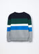 Girocollo tricot in puro cotone a righe bambino _1