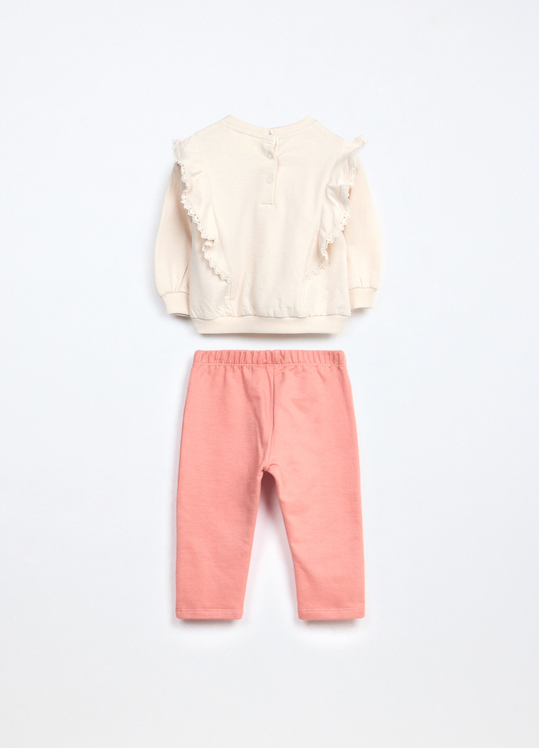 Set in puro cotone fleece neonata_1