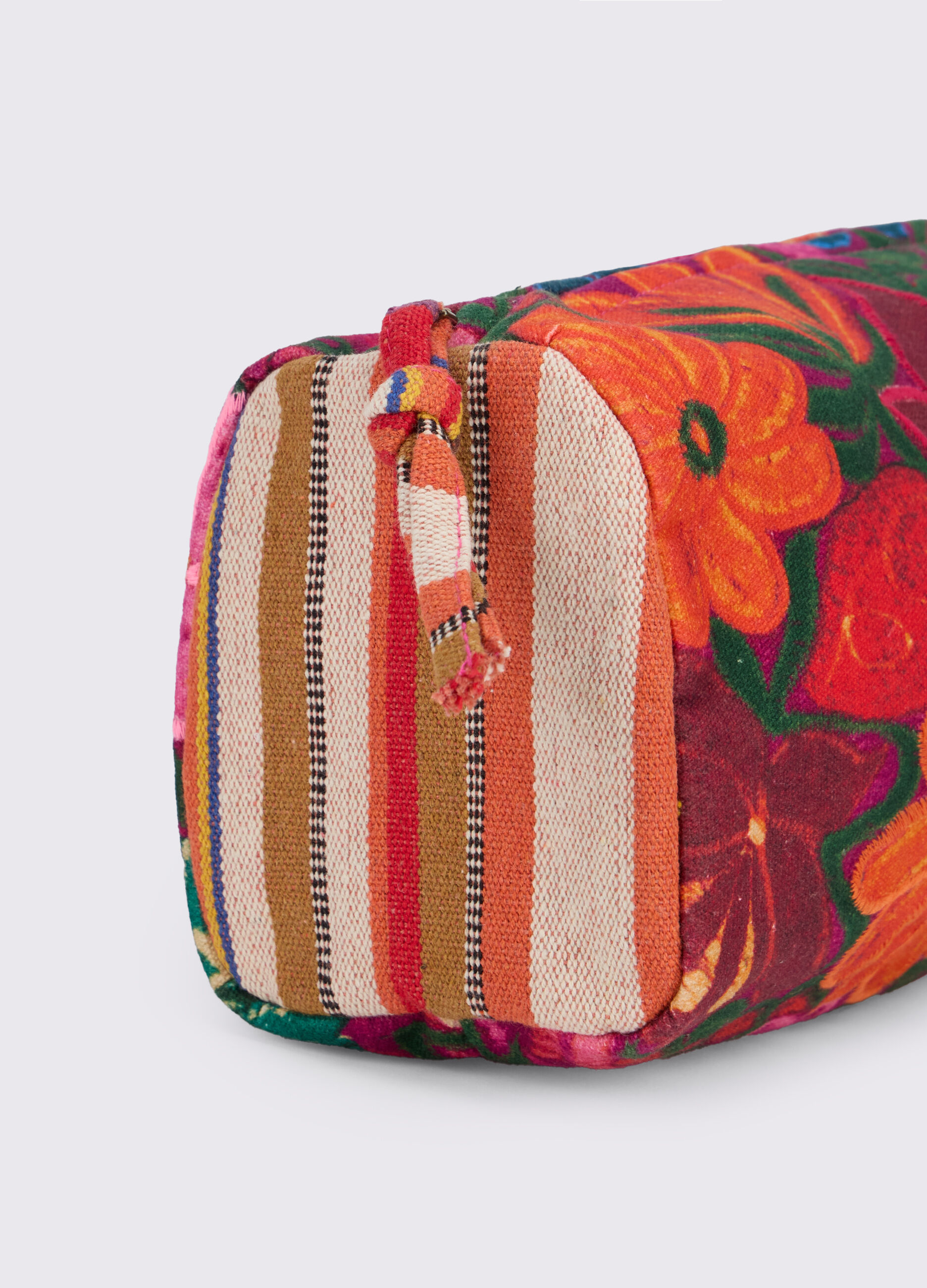 Borsa mare pochette in cotone ricamato donna_1