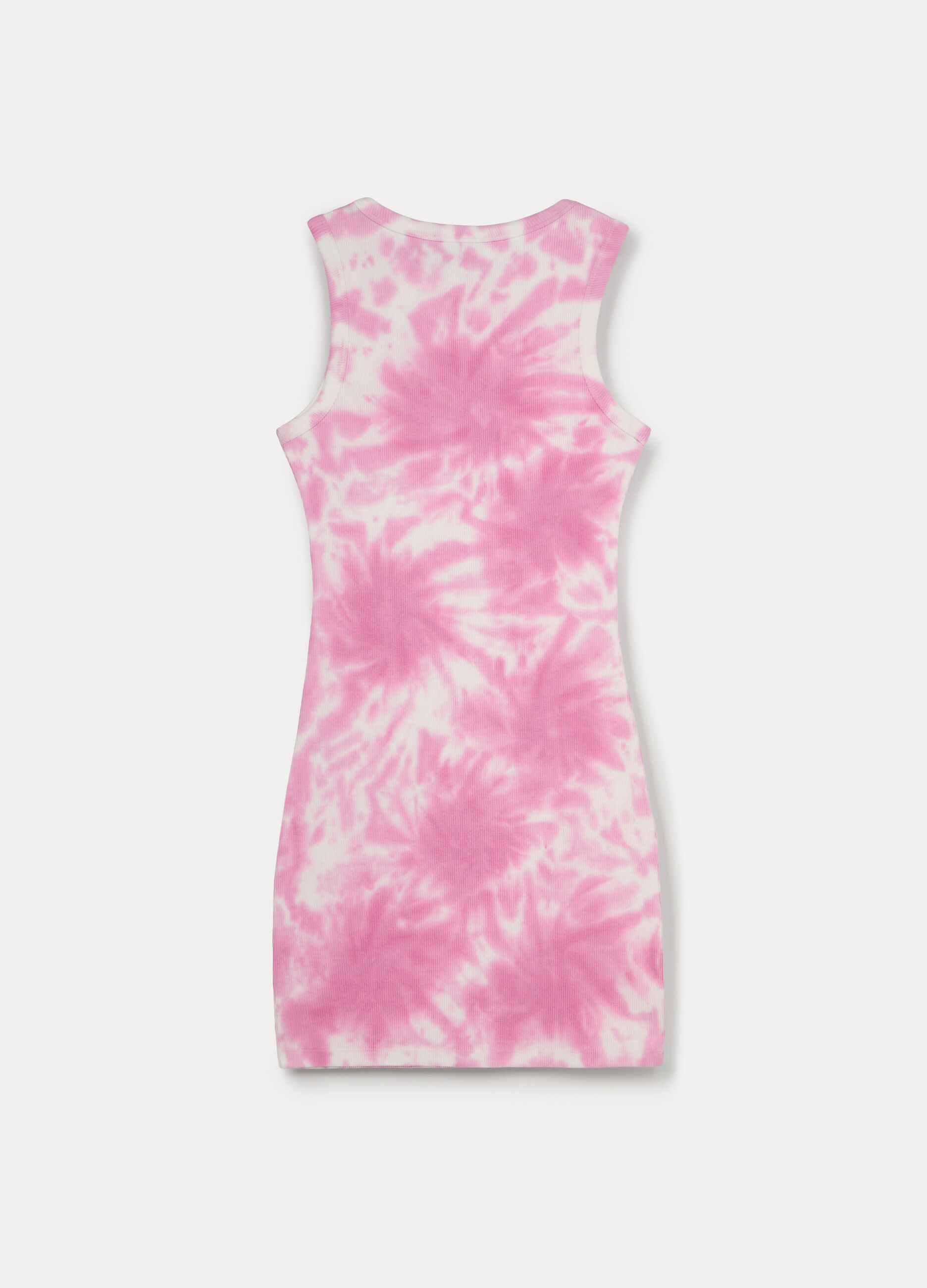Vestito fitted in costina di cotone stretch ragazza_1