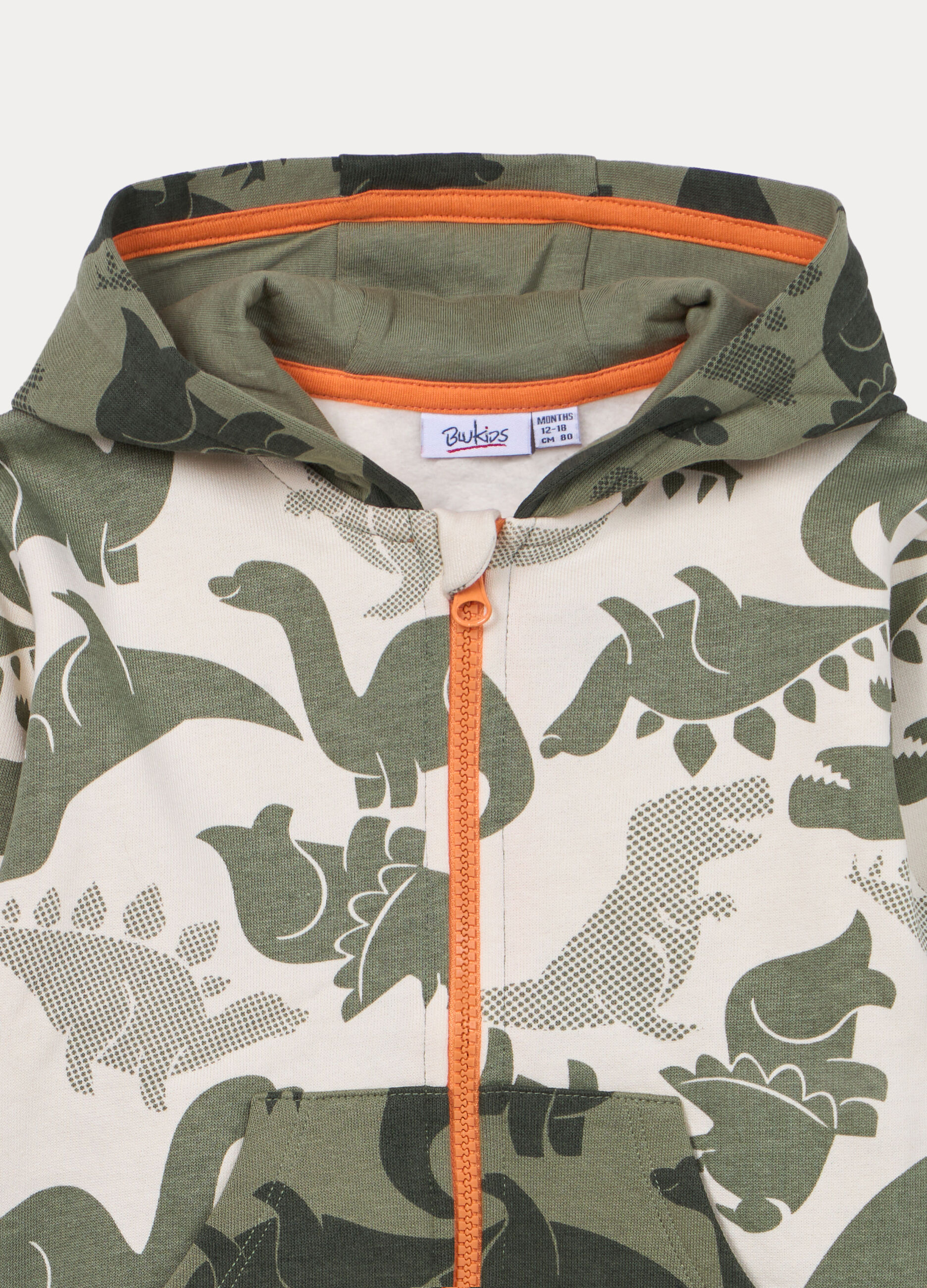 Felpa con cappuccio in french terry di puro cotone bimbo_2