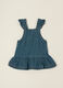 Salopette blu denim in puro cotone da neonata_1
