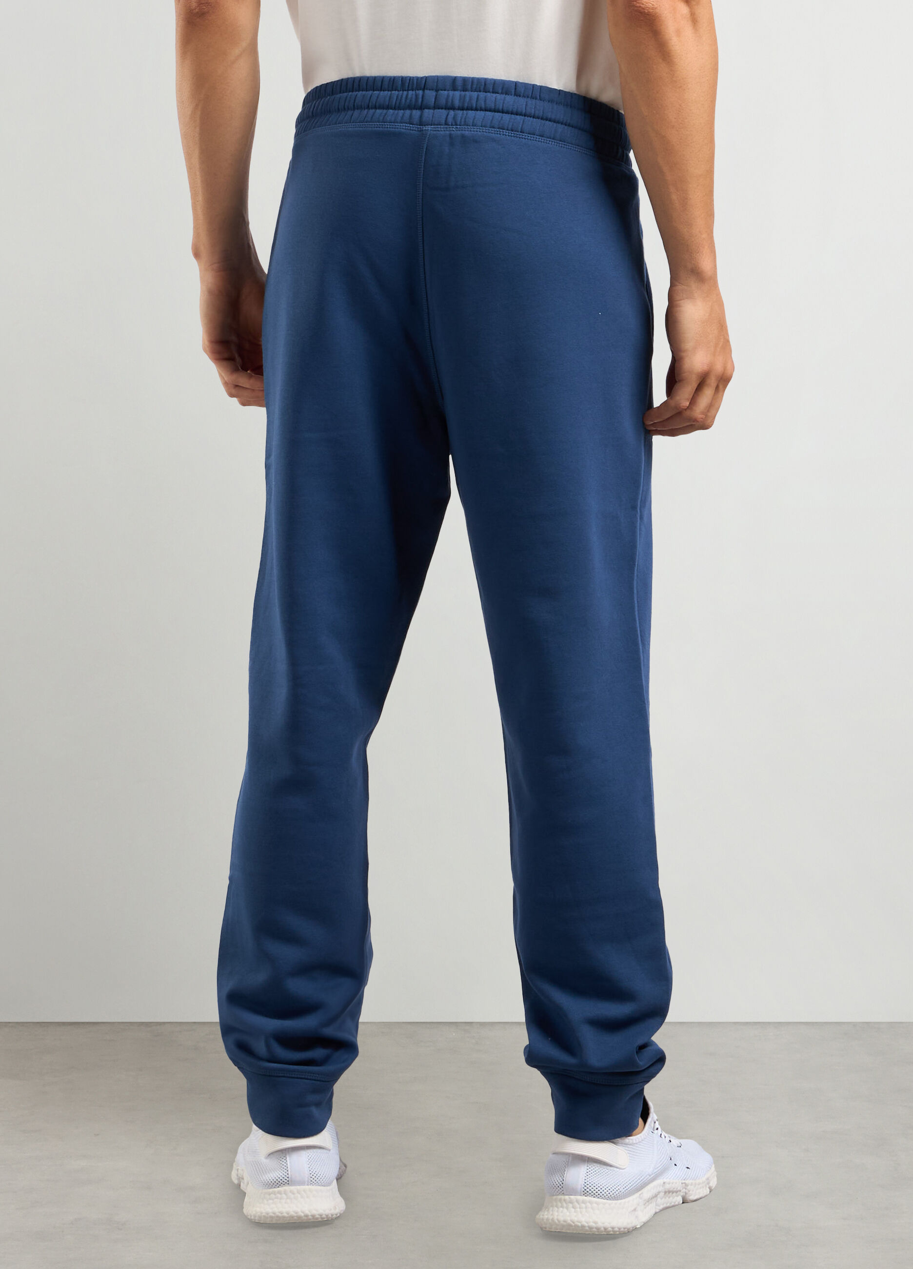 Joggers regular fit in felpa di misto cotone uomo_1