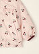Giacca rosa imbottita con cappuccio e stampa ciliegie_2