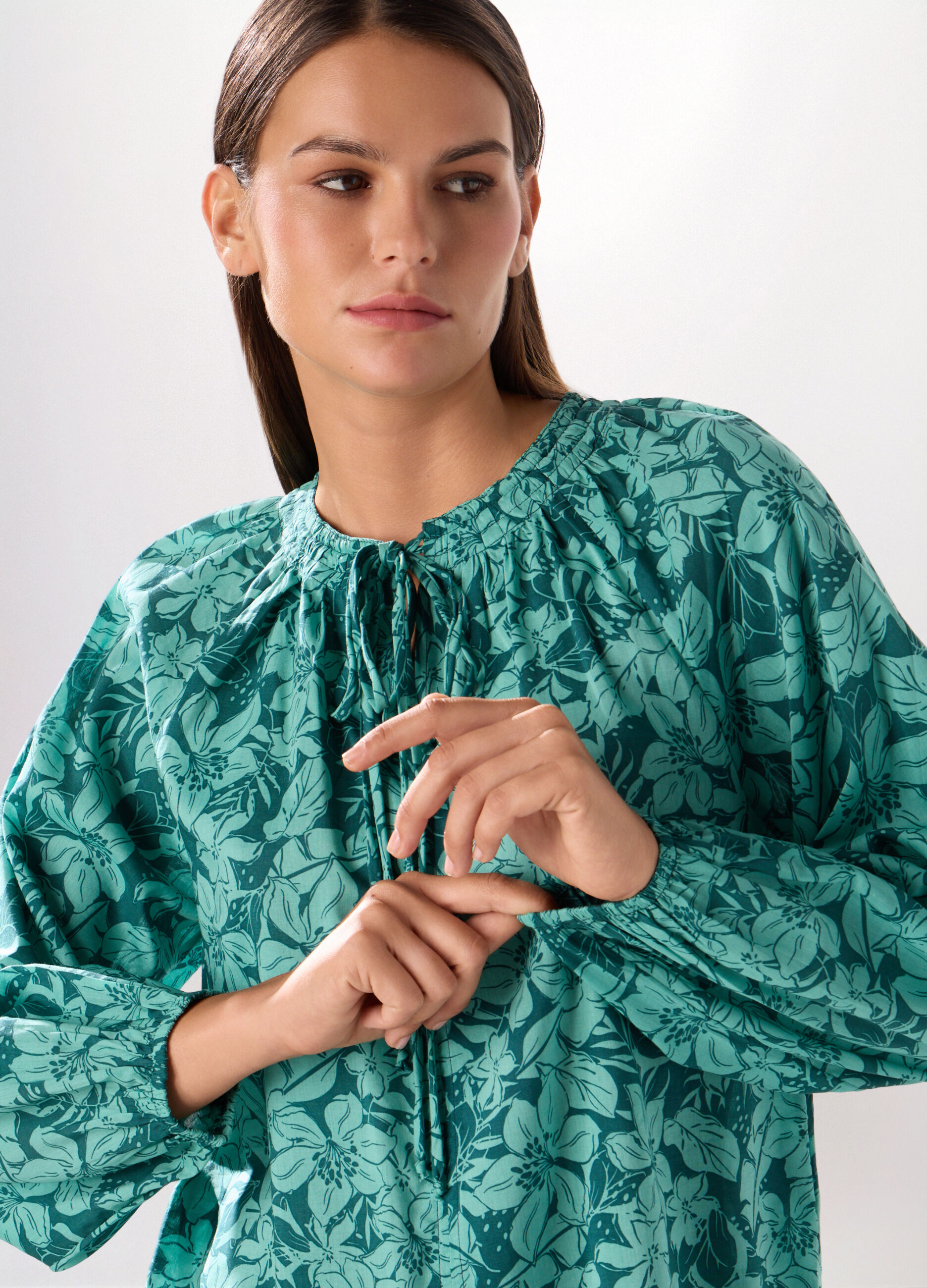 Blusa in misto cotone donna_2