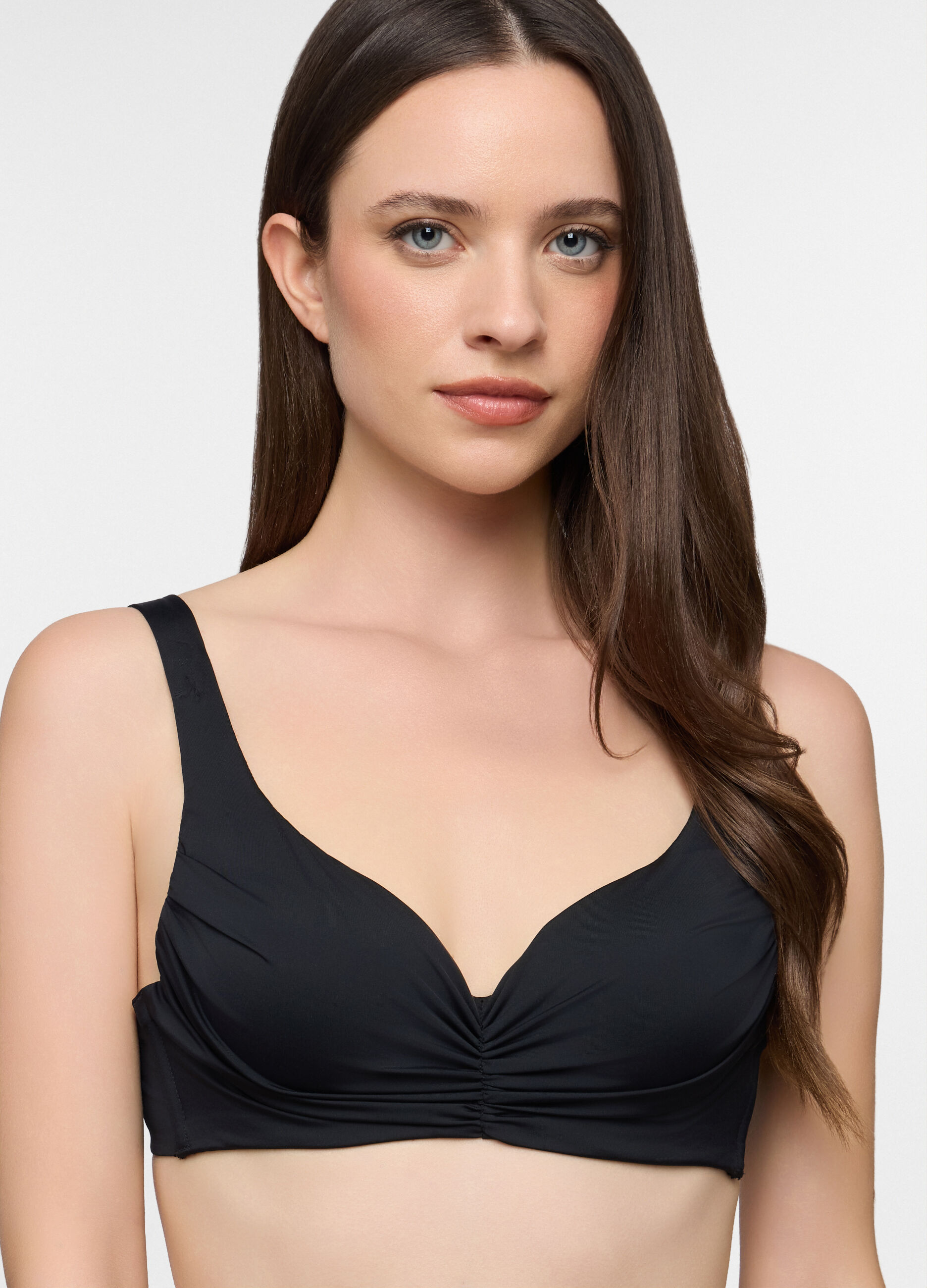 Costume bikini top a balconcino in microfibra stretch donna