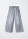 Treggings in denim di puro cotone Wide Leg bambina_0
