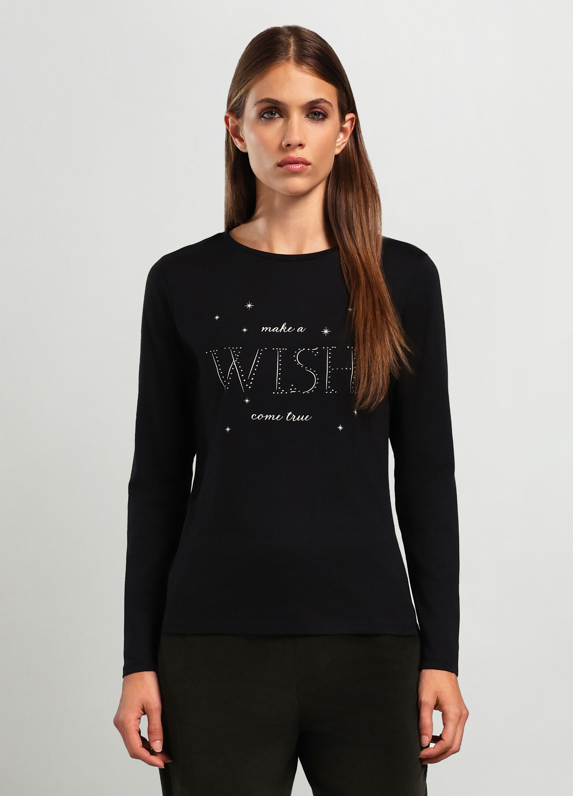 T-shirt in puro cotone donna_0