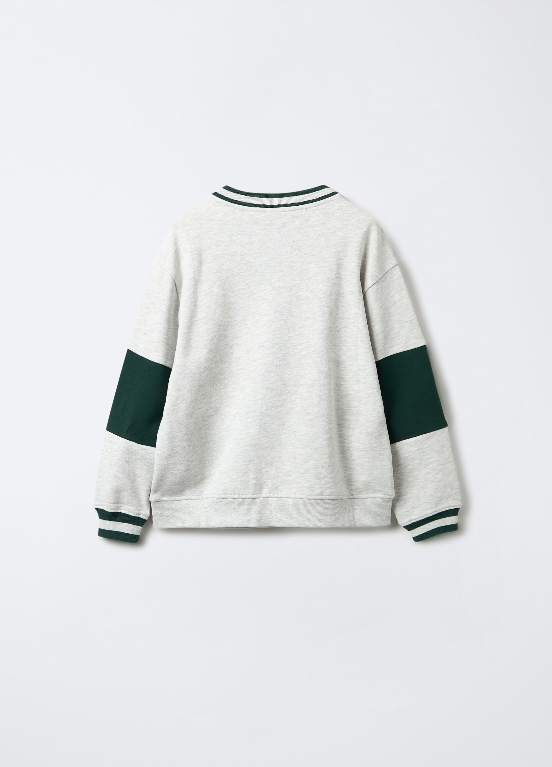 Felpa in cotone garzato m&eacute;lange Fit Over ragazzo_1