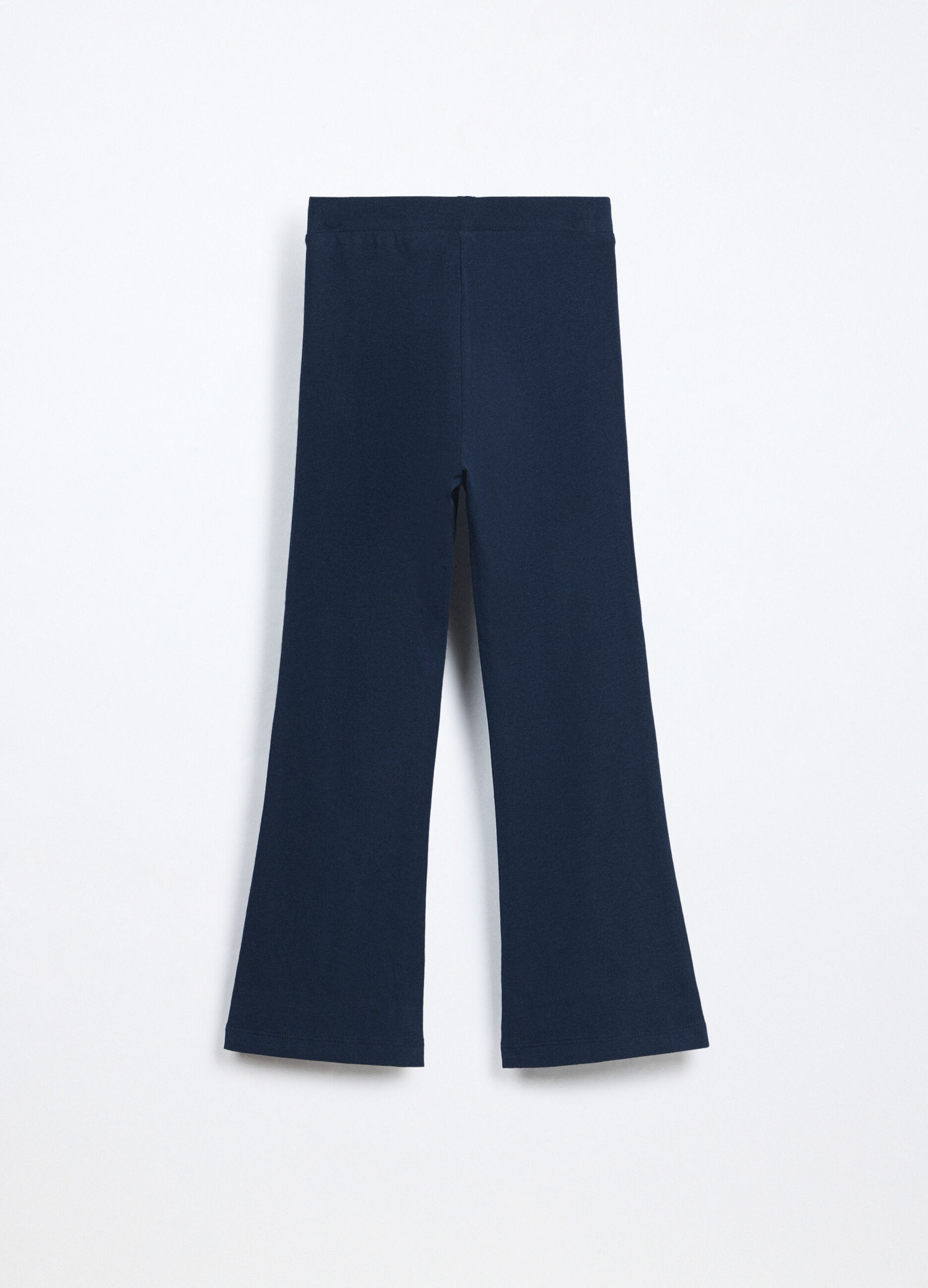 Leggings flare fit in jersey di cotone stretch bambina_1