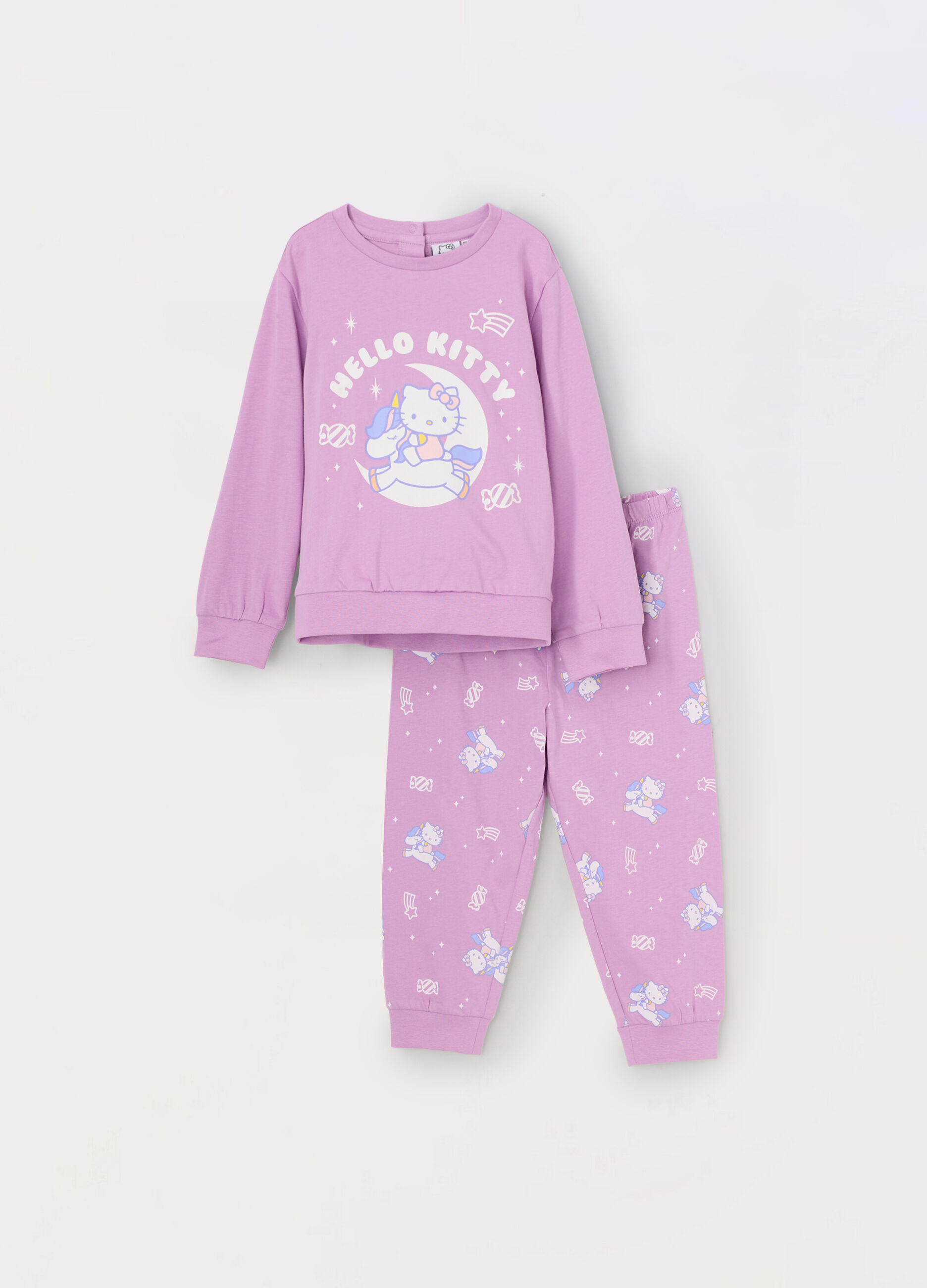 Set pigiama lungo in puro cotone neonata_0