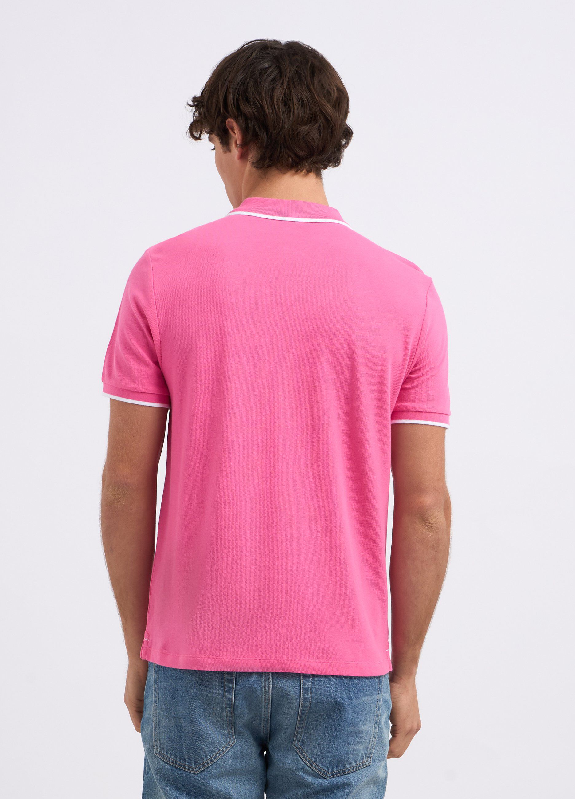 Polo in puro cotone a maniche corte uomo_1