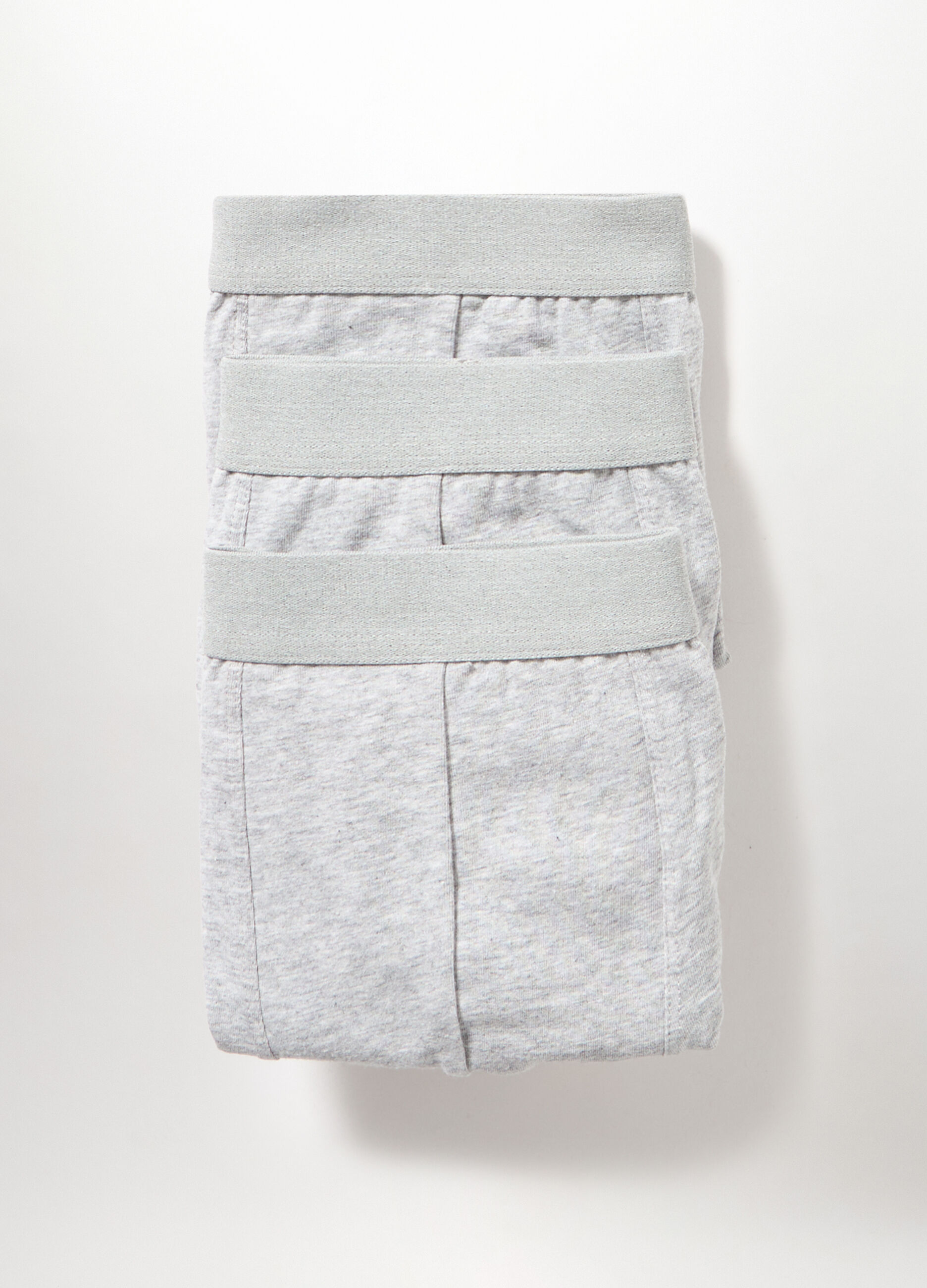 3 pack boxer tinta unita in cotone stretch uomo_0