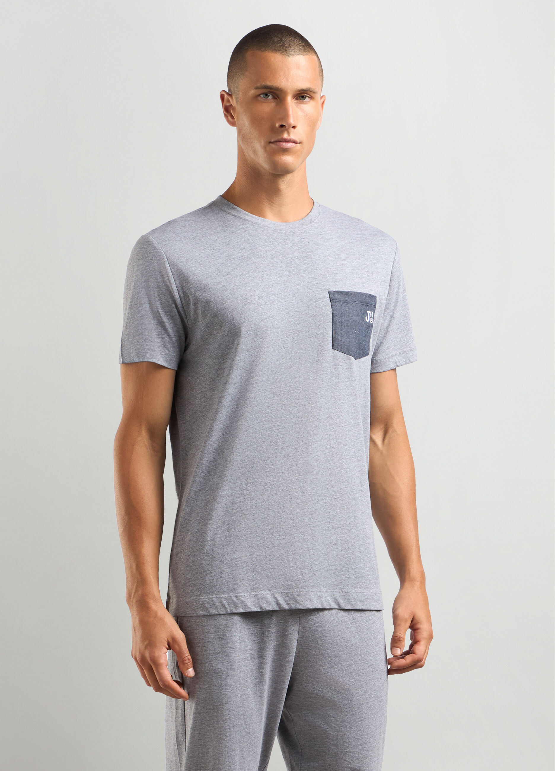 T-shirt pigiama in misto cotone uomo_0