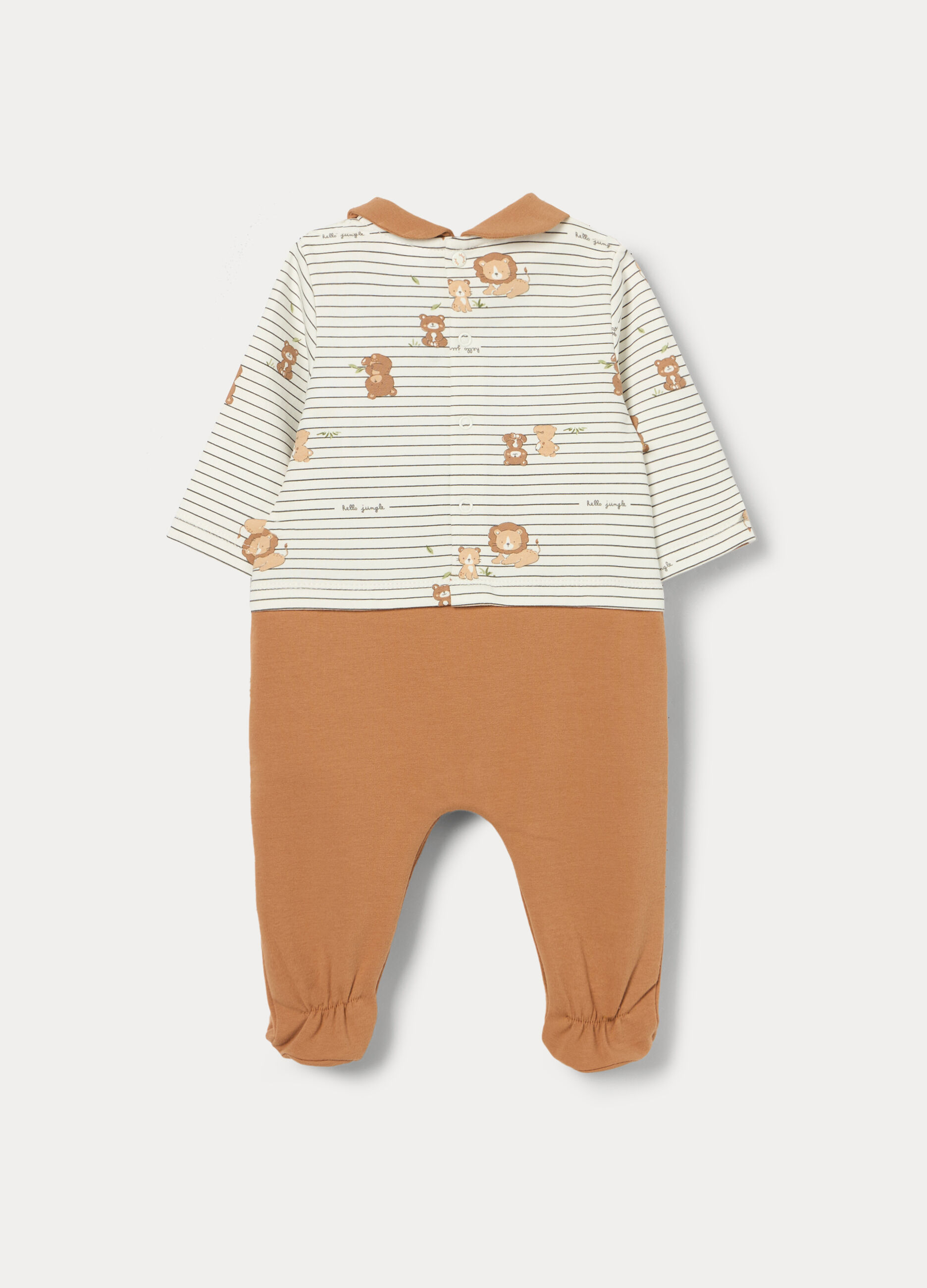 Tutina in french terry di cotone stretch neonato_2