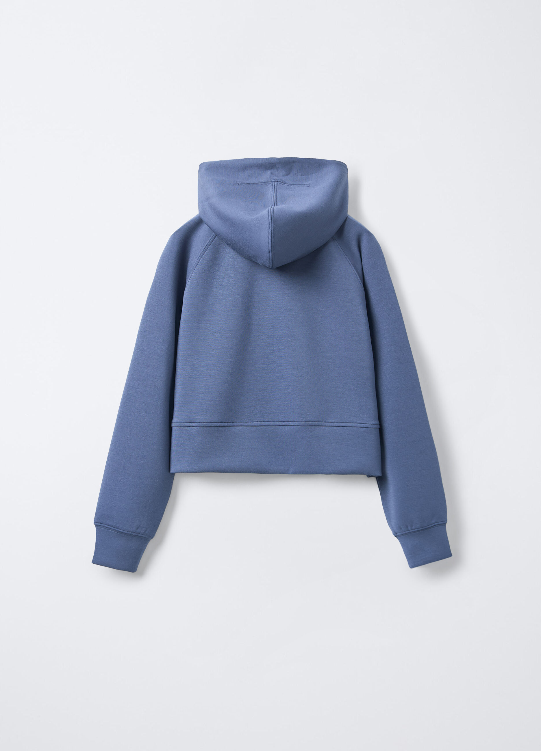 Felpa full zip in misto modal stretch ragazza_1