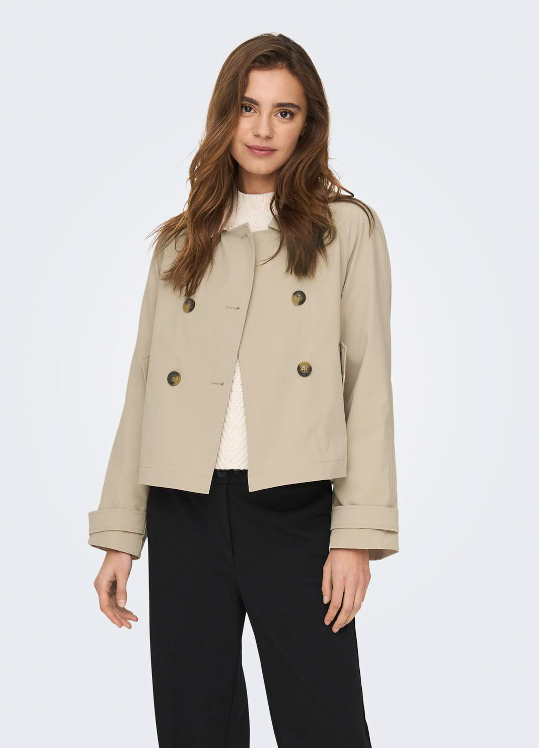 Trench corto doppiopetto donna