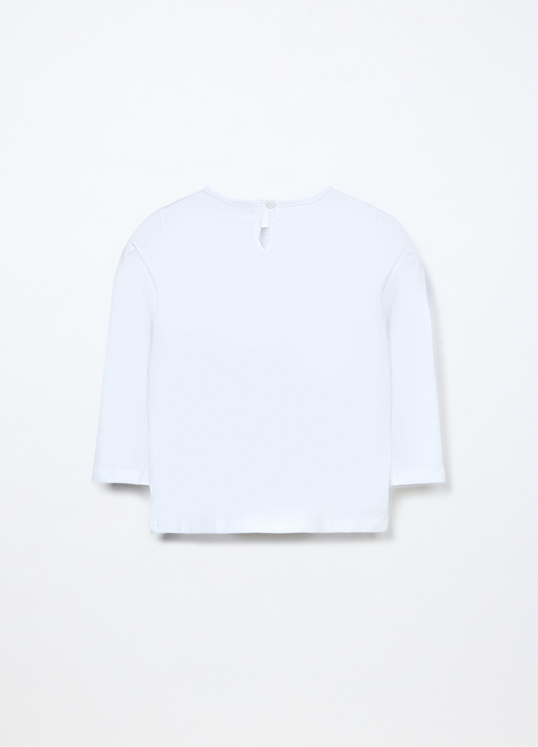 T-shirt in jersey di cotone stretch neonata_1