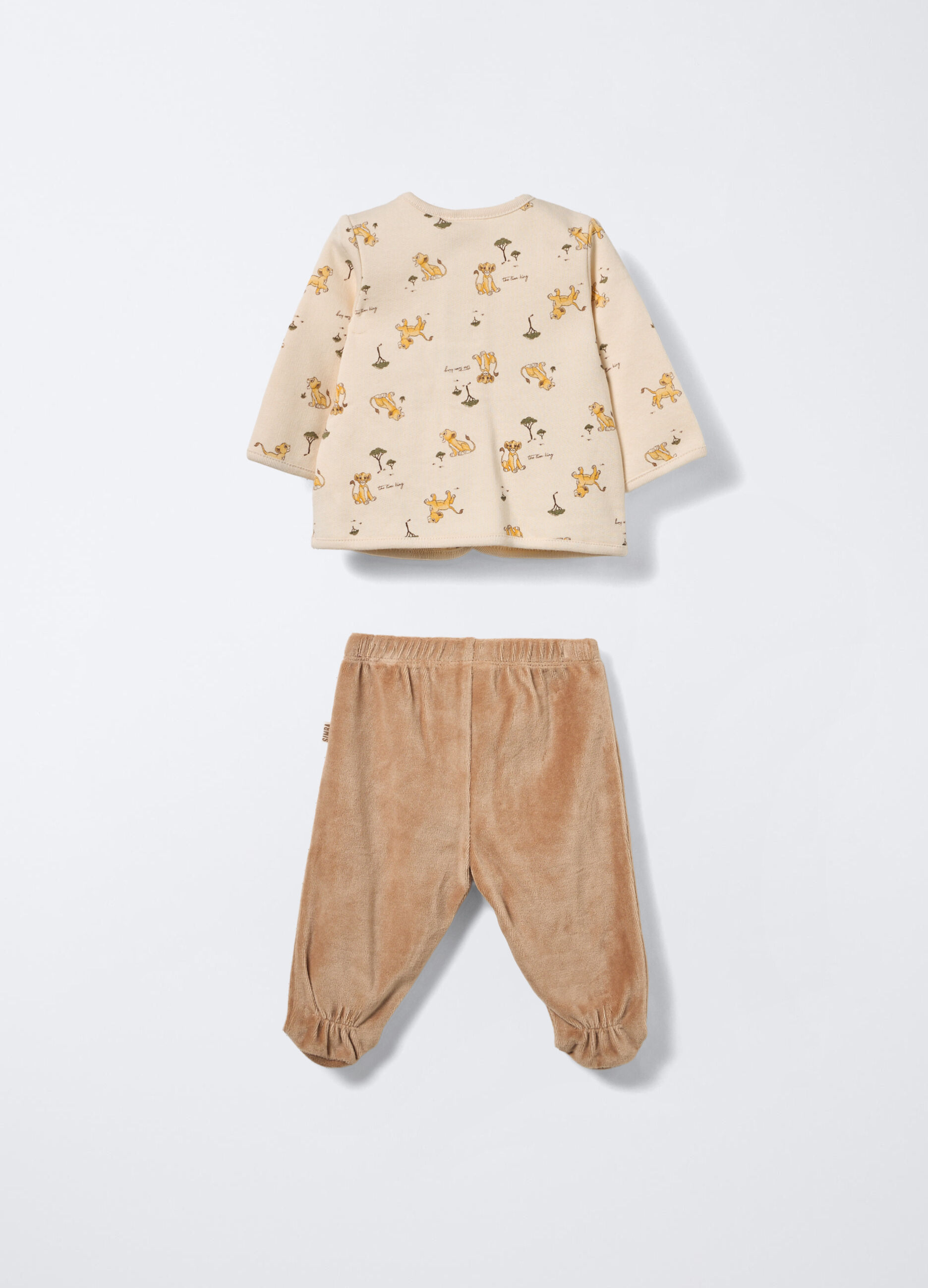 Set Disney velour di puro cotone neonato_1