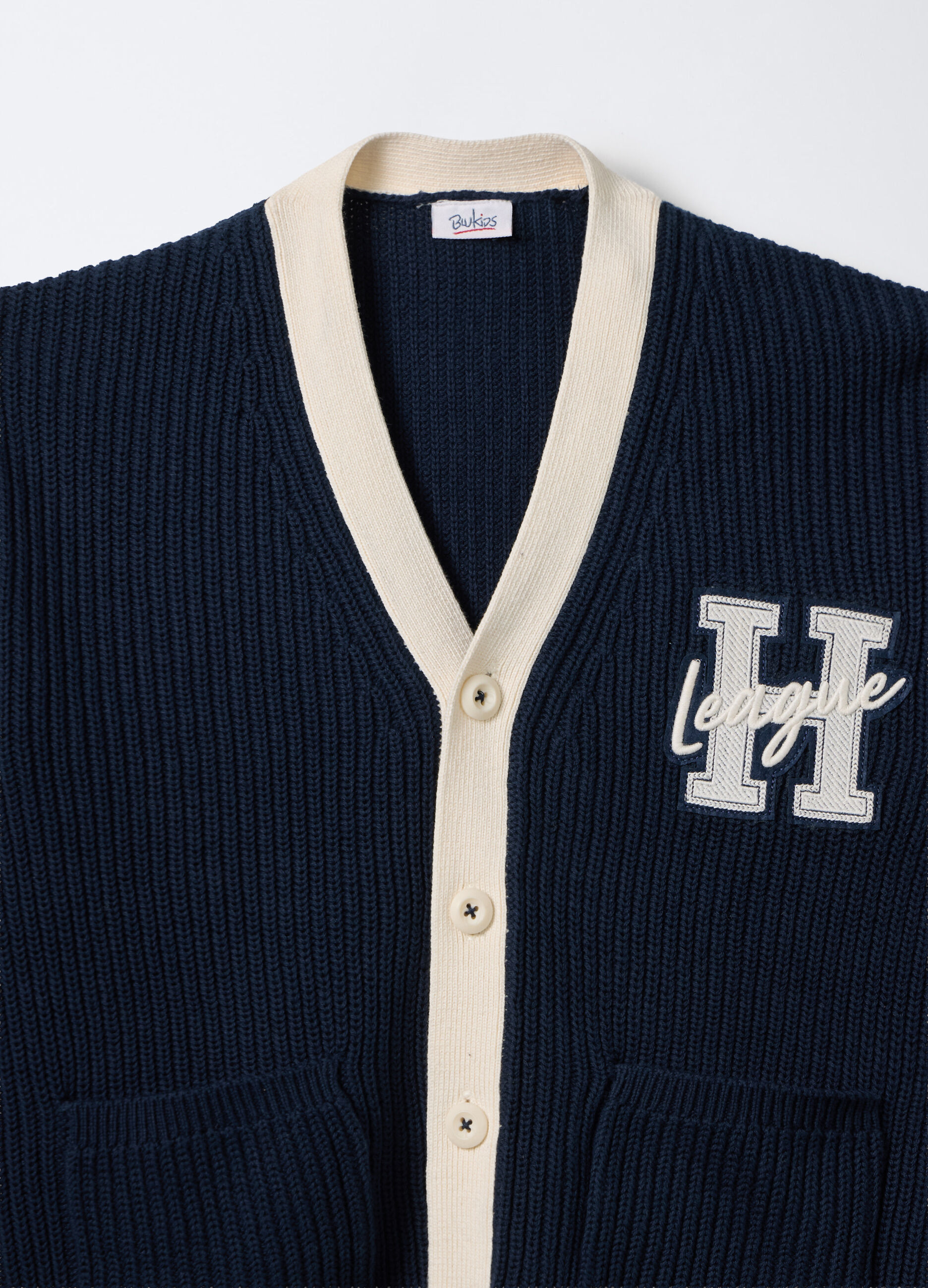 Cardigan varsity in puro cotone regular fit ragazzo_2