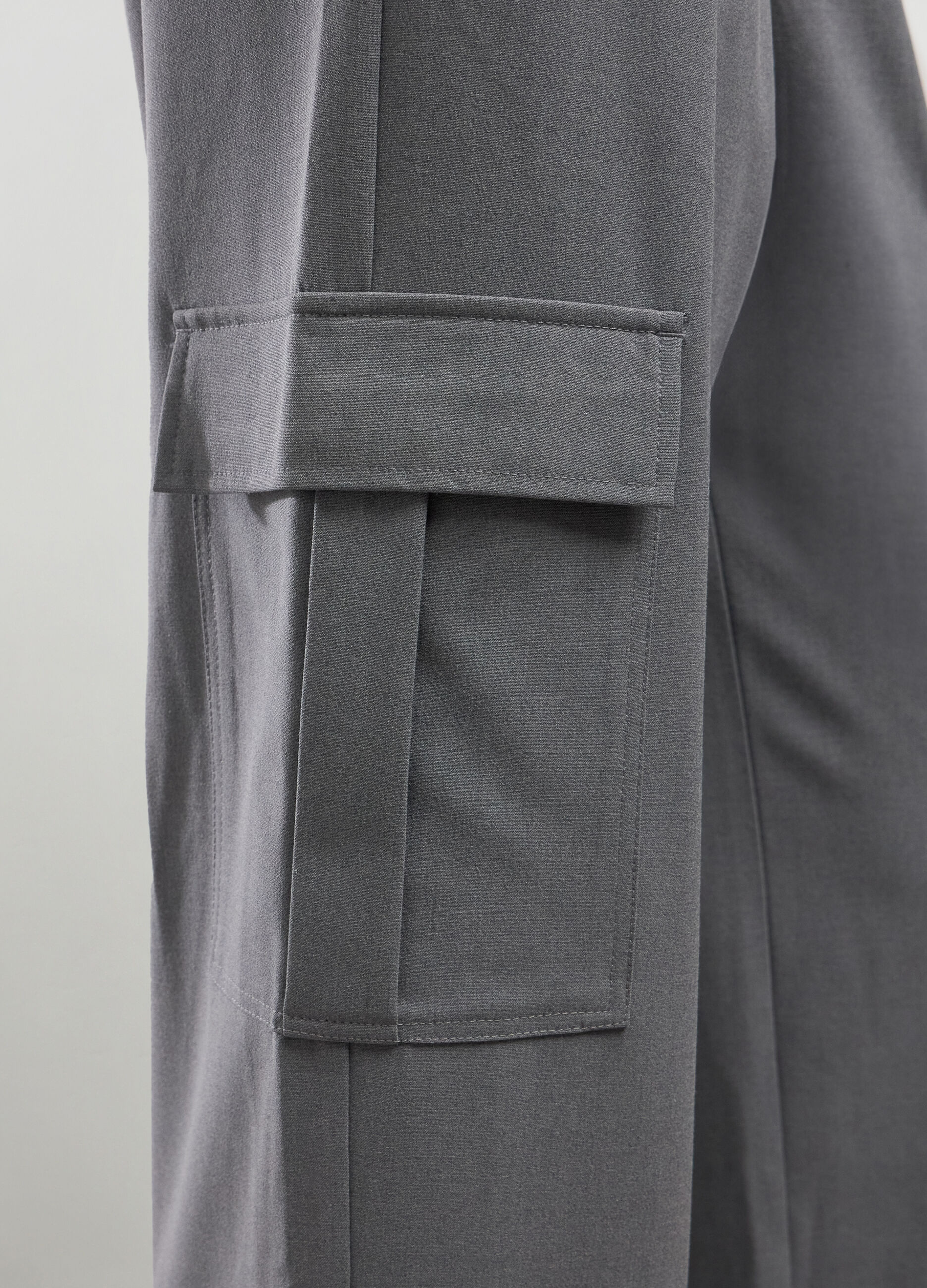 Pantalone misto viscosa con tasche donna_2