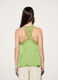 Top con scollo a V in raso e pizzo donna_2