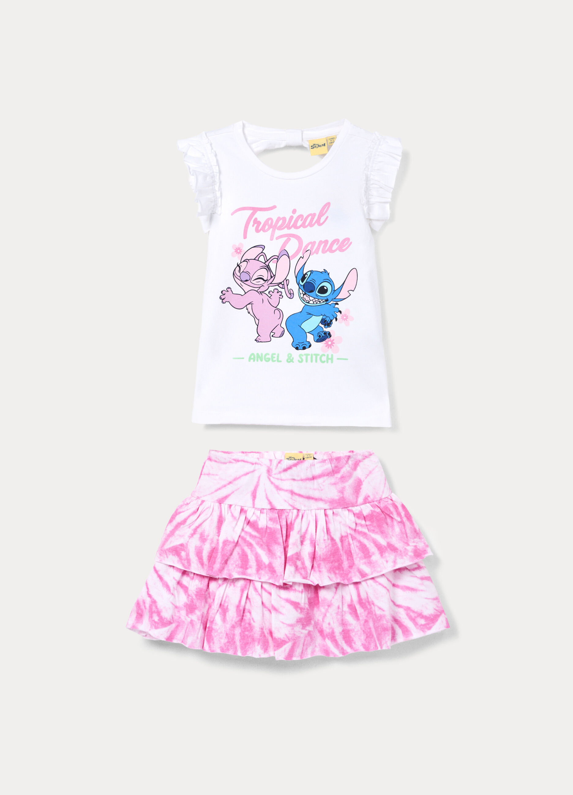 Jogging set Disney in jersey di cotone stretch bambina_0