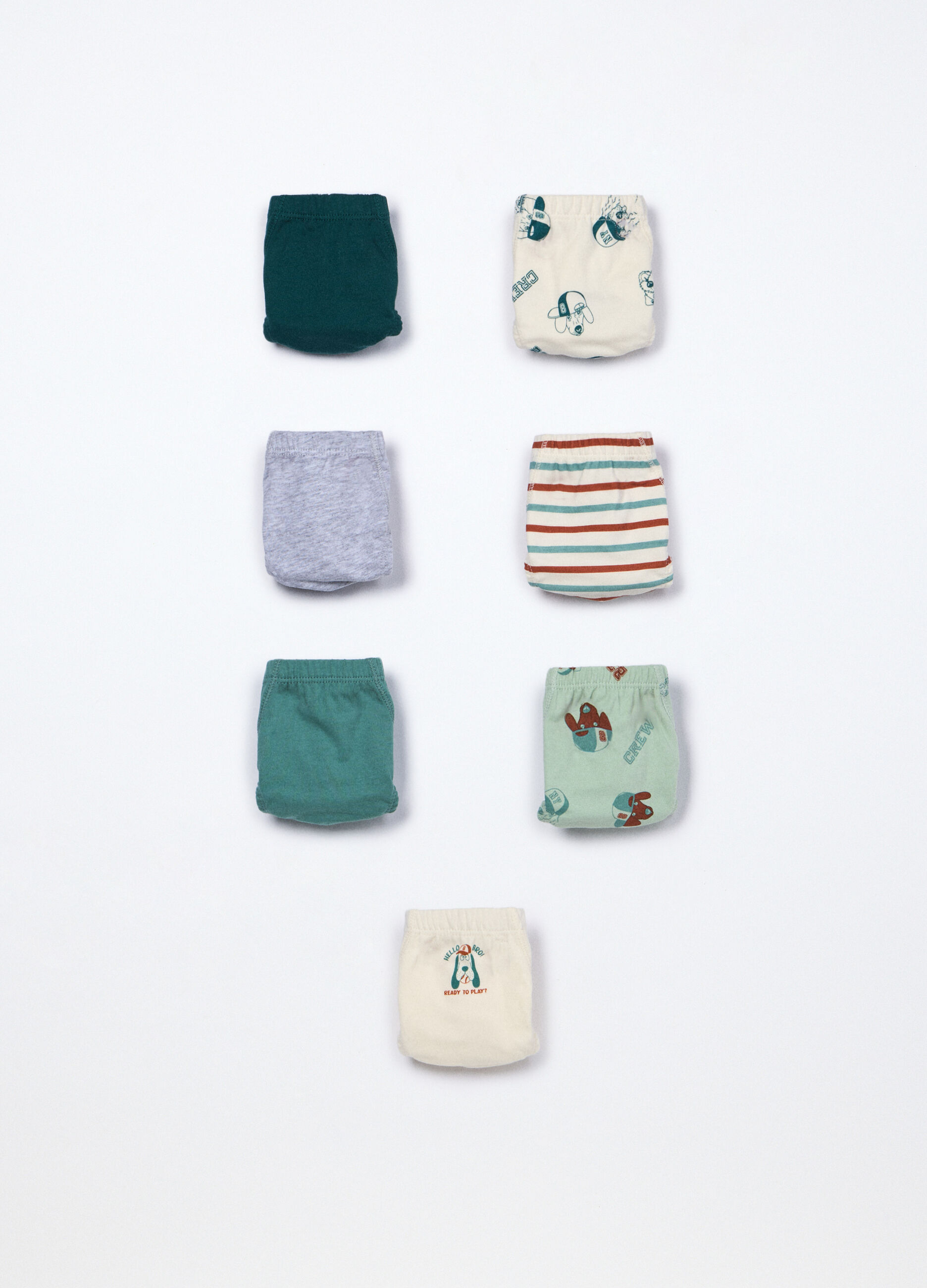 Pack 7 slip in jersey di puro cotone bambino_0