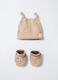 Set berretto + scarpine in interlock di puro cotone_0
