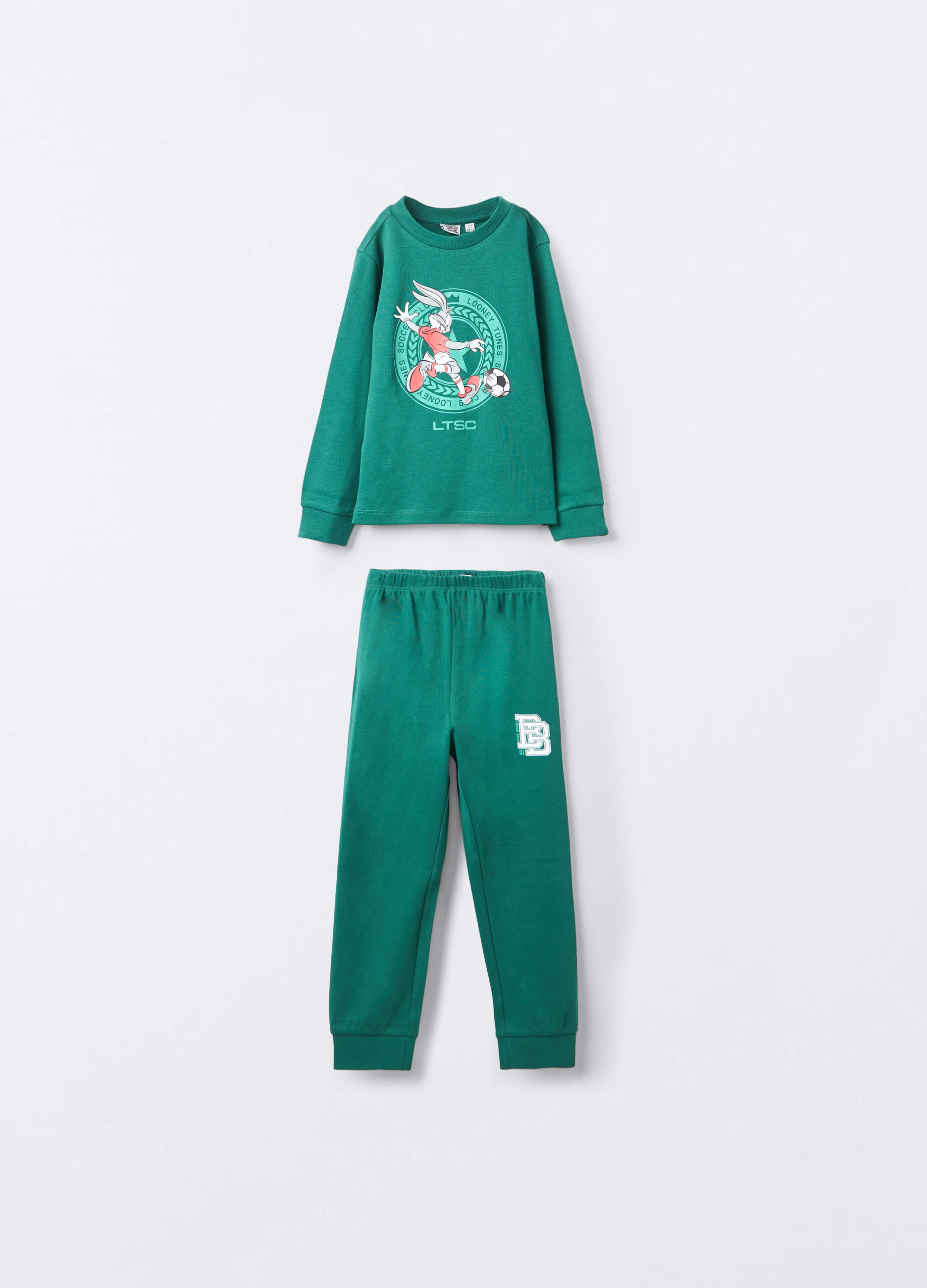 Set pigiama lungo in interlock di puro cotone bambino_0