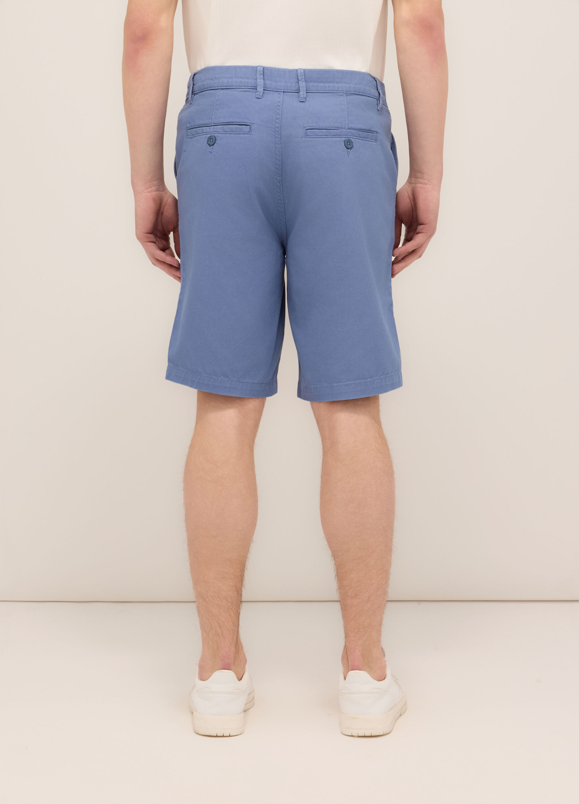 Bermuda in twill di cotone uomo