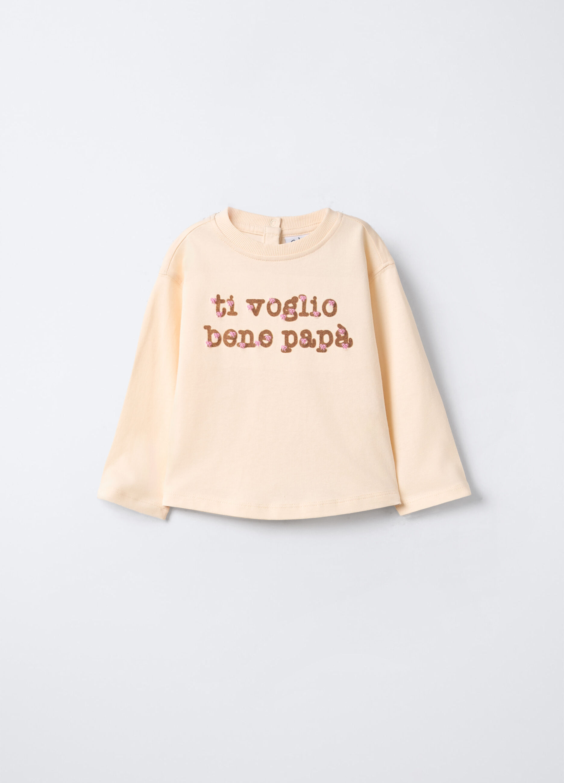 T-shirt girocollo in jersey di puro cotone bimba_0