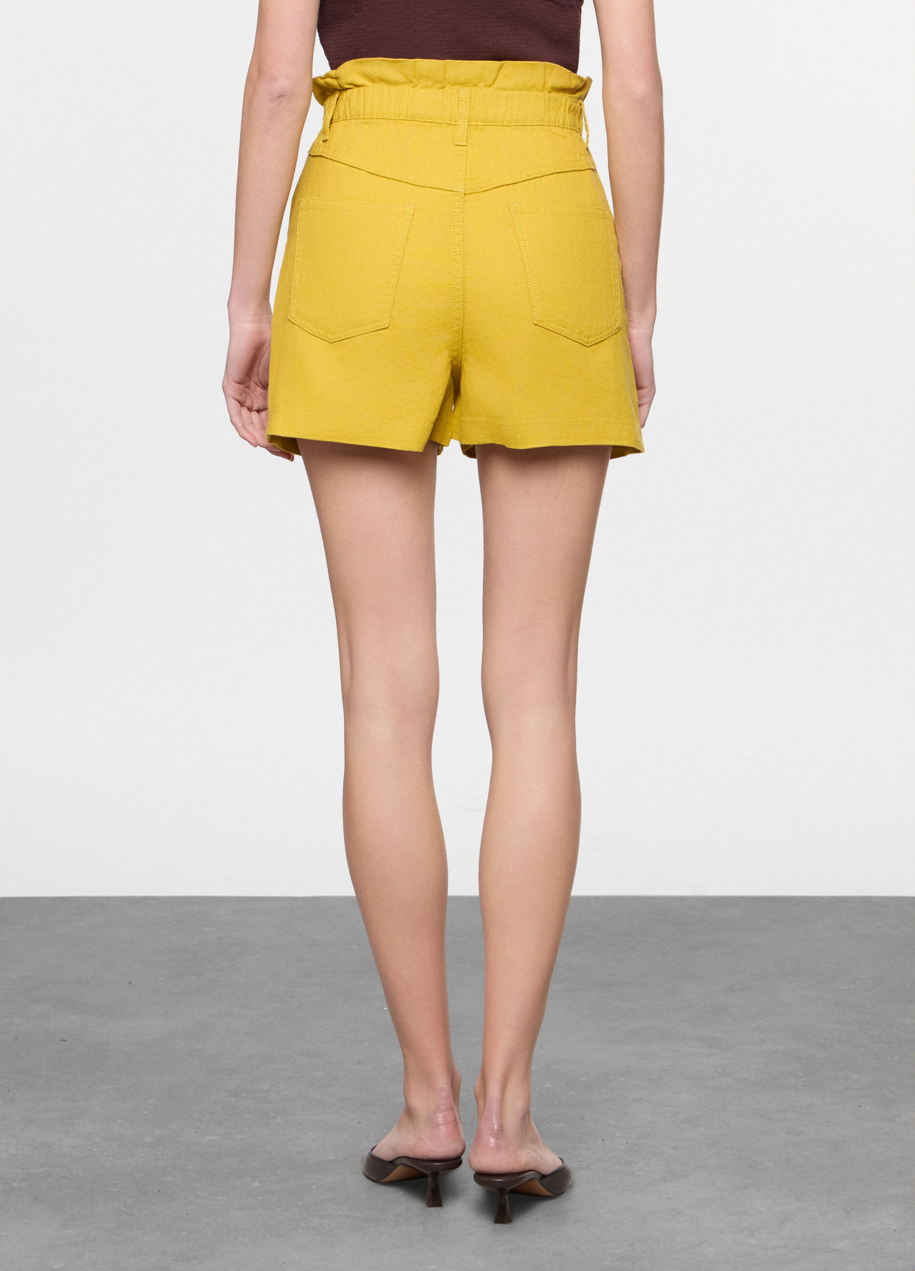 Shorts paperbag misto lino donna_1