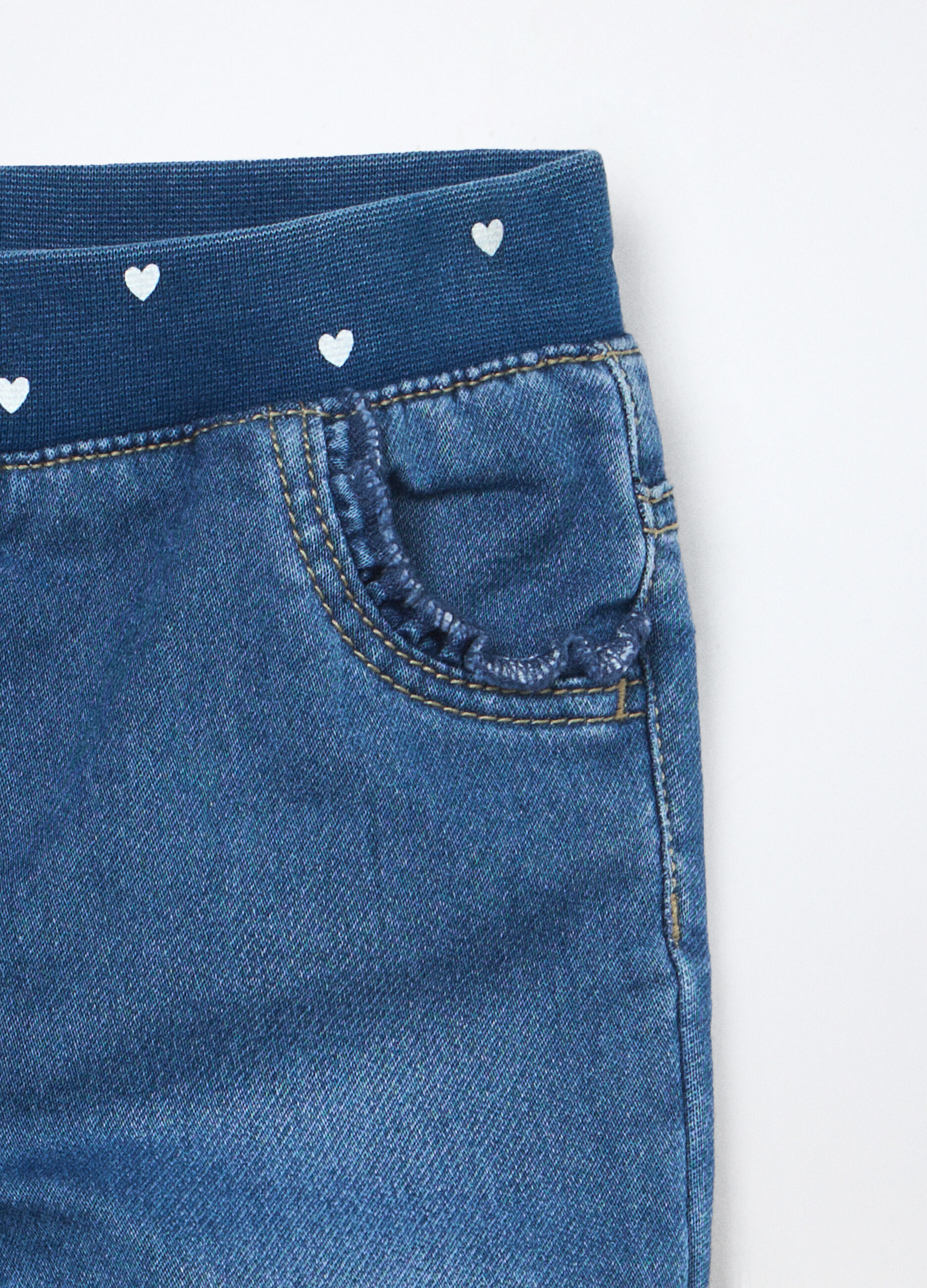Jogger in french terry denim neonata_2