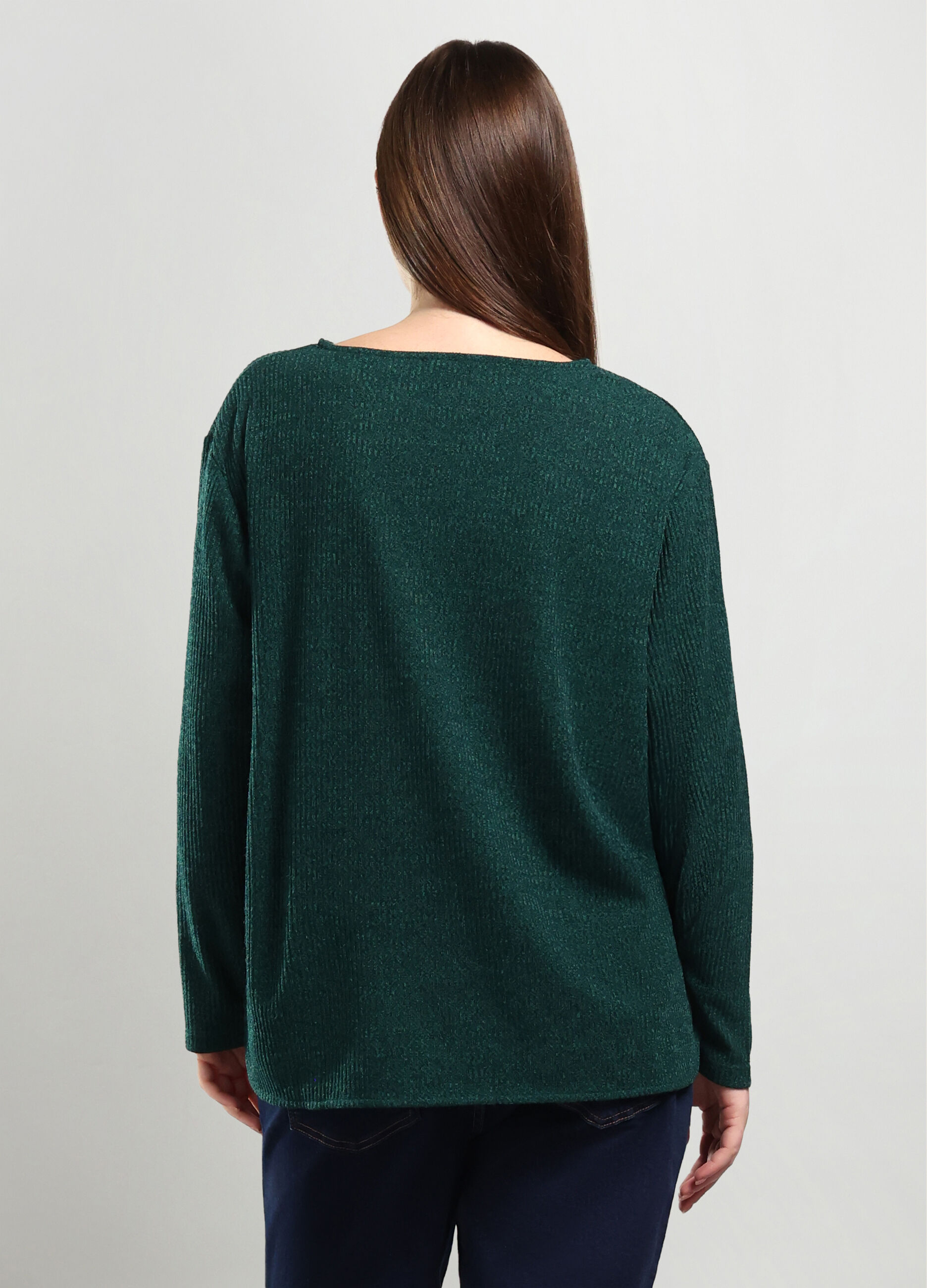 T-shirt in costina donna curvy_1
