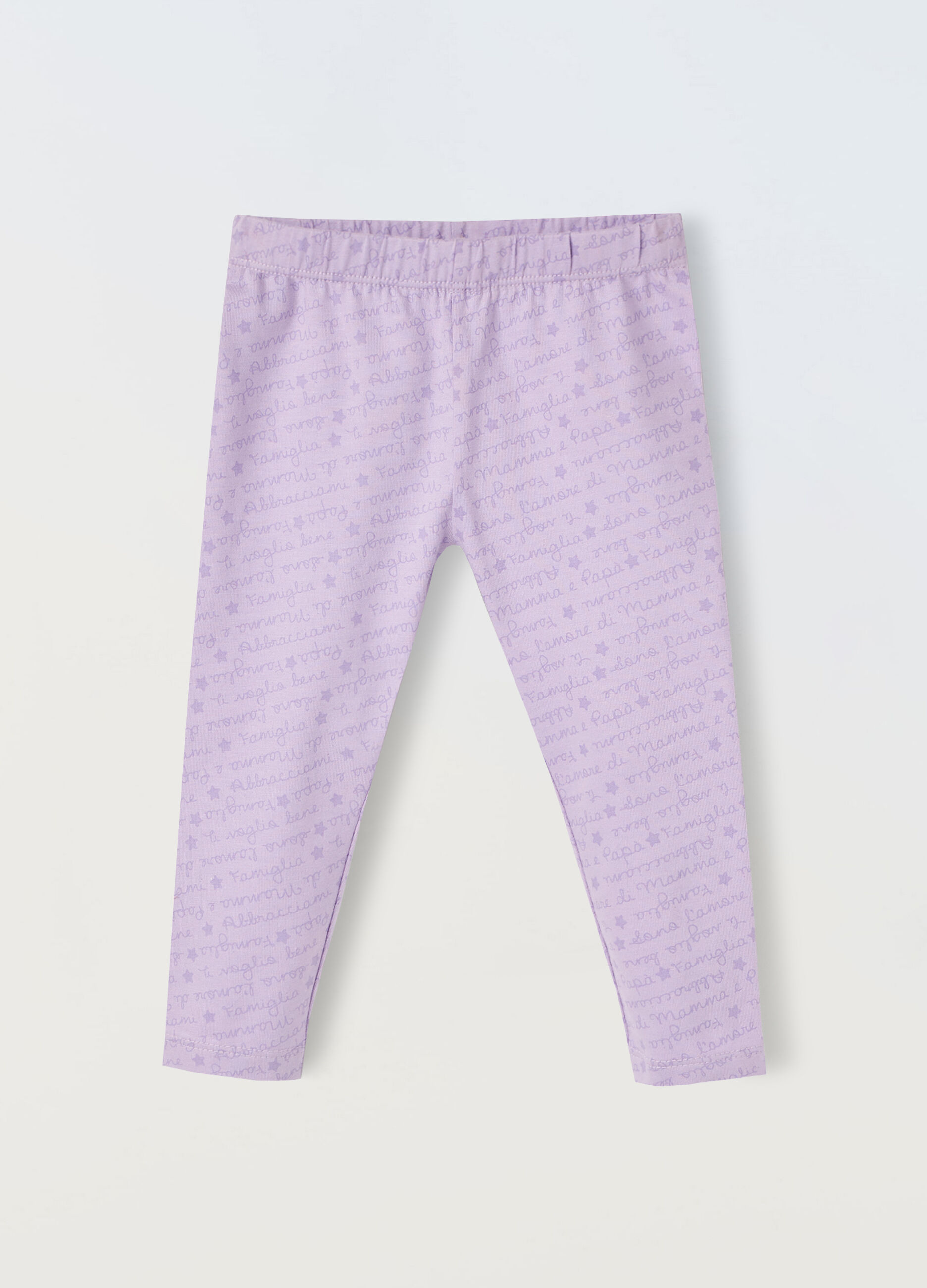 Leggings in cotone stretch neonata