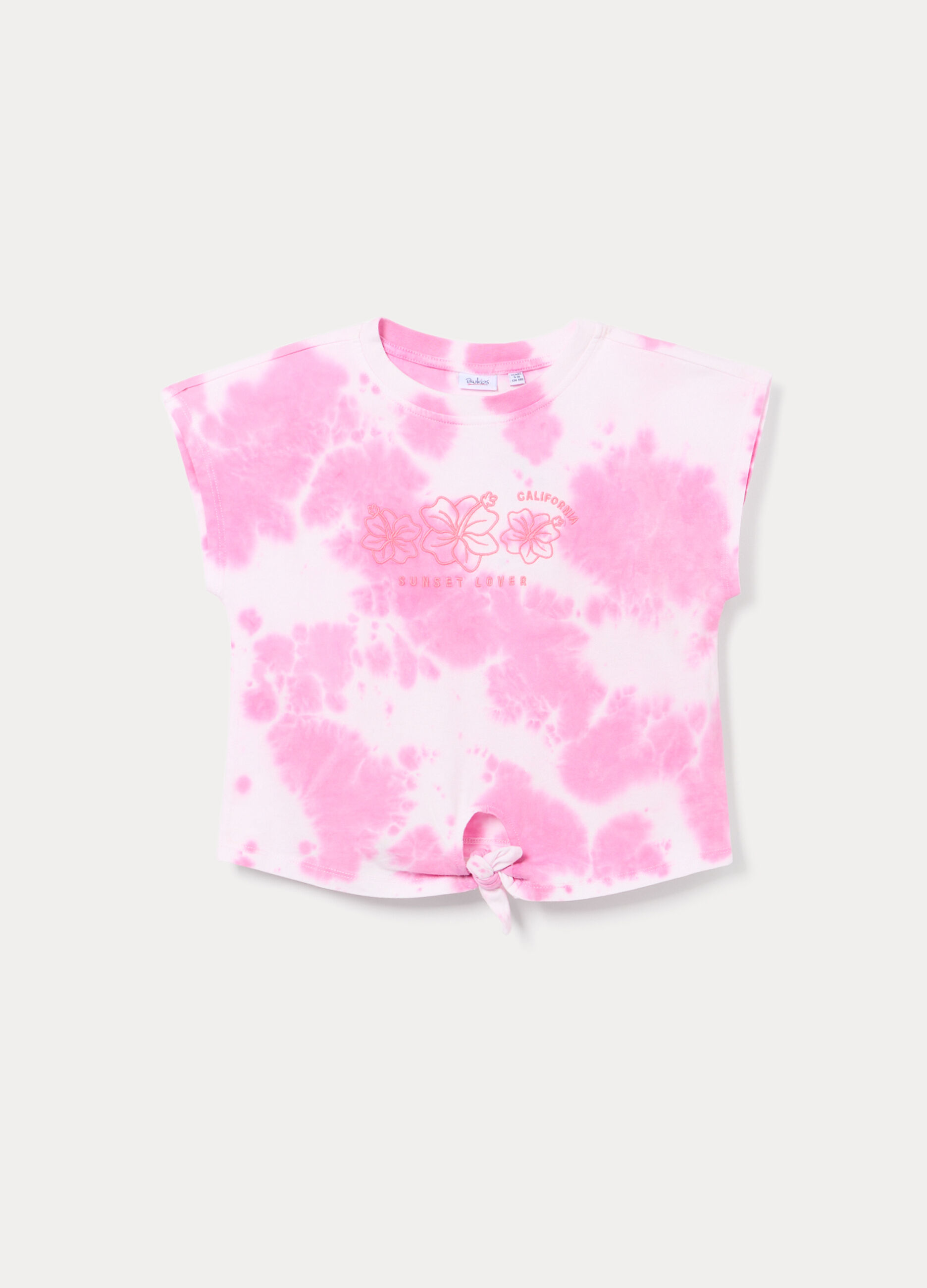 T-shirt girocollo in jersey di puro cotone ragazza_0