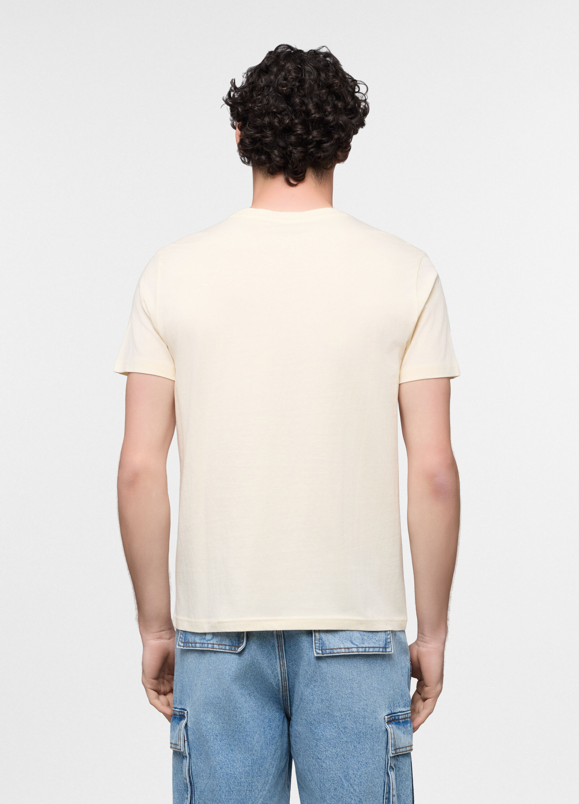 T-shirt in misto cotone con stampa uomo_1