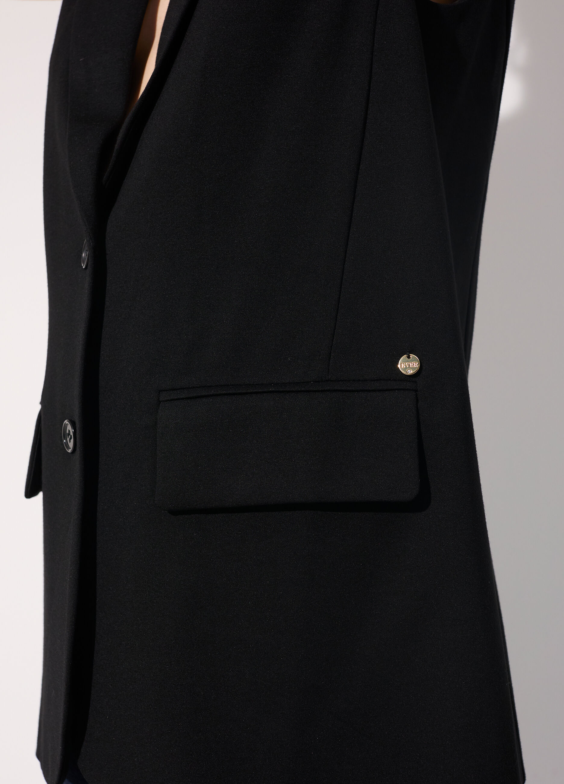 Gilet lungo in punto milano donna_3