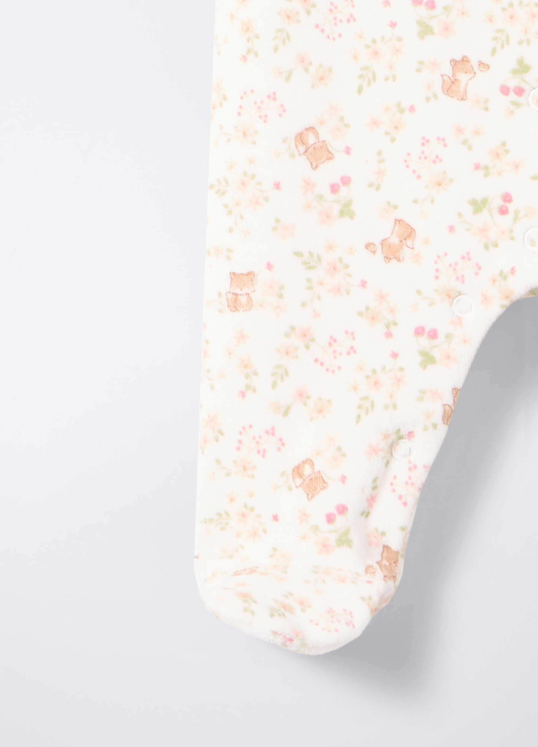 Pack 2 tutine velour misto cotone neonata