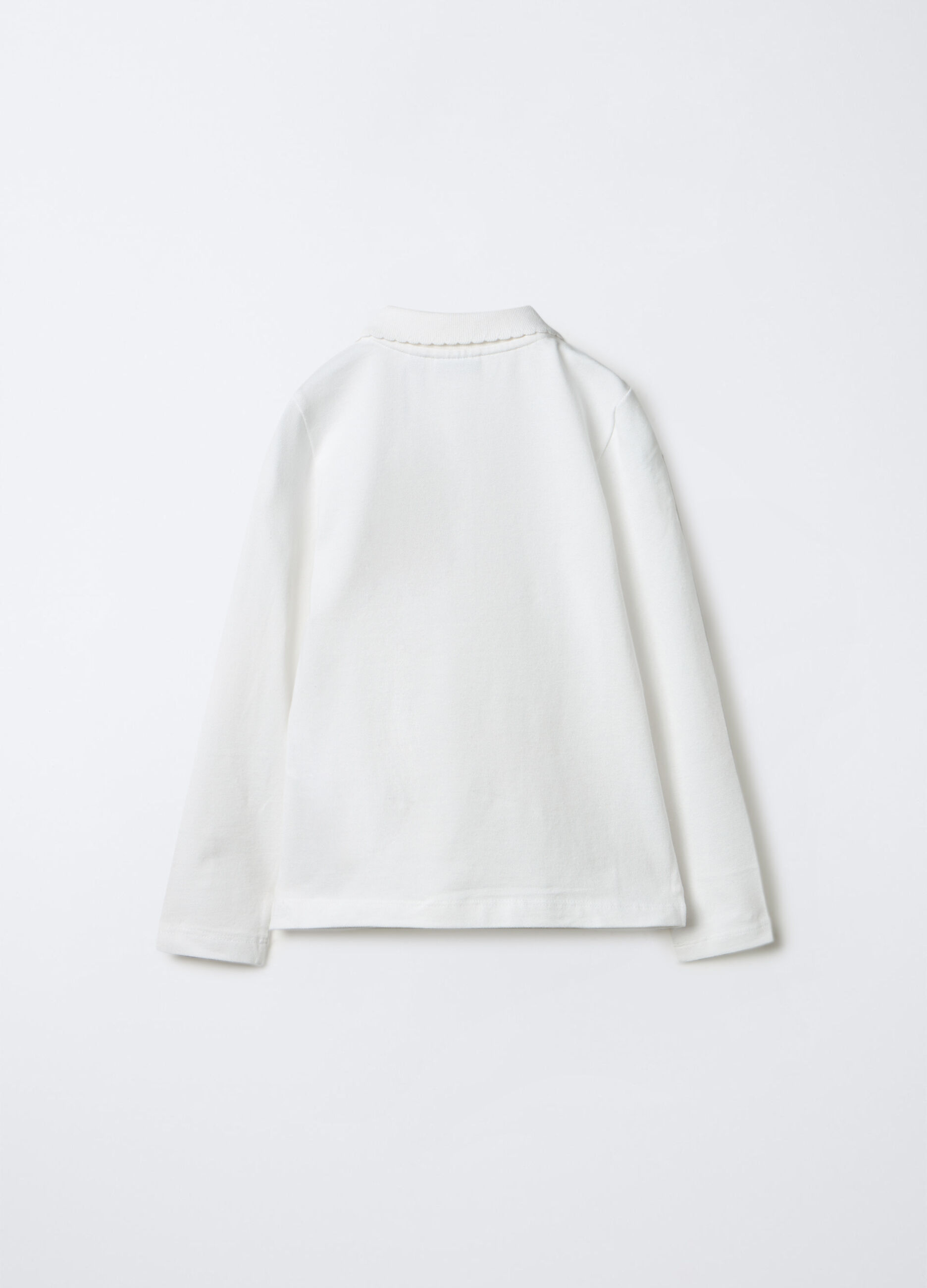 Polo in cotone Piquet stretch bambina_1