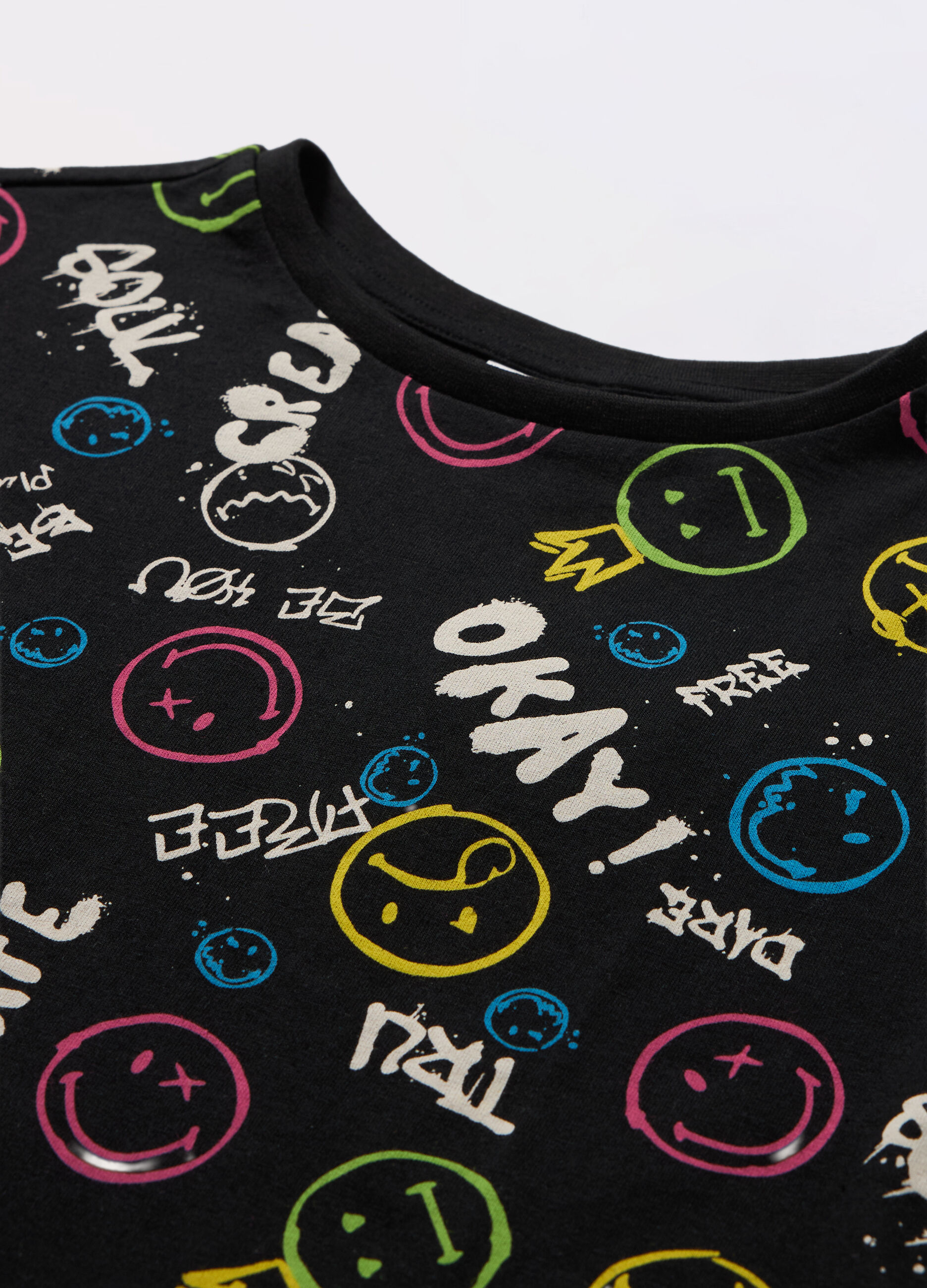 T-shirt a maniche corte in puro cotone ragazza_1