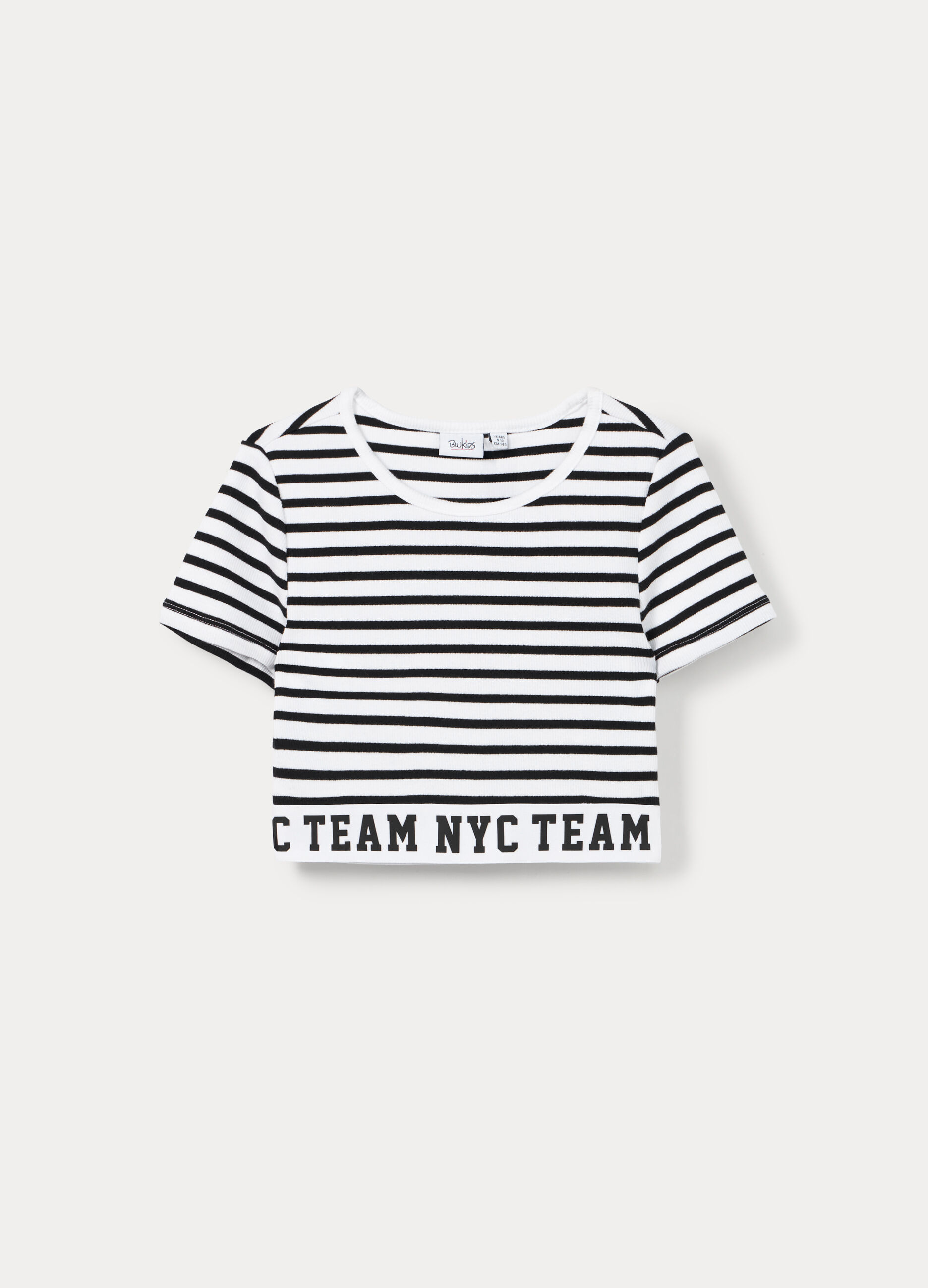 T-shirt in costina misto cotone ragazza_0